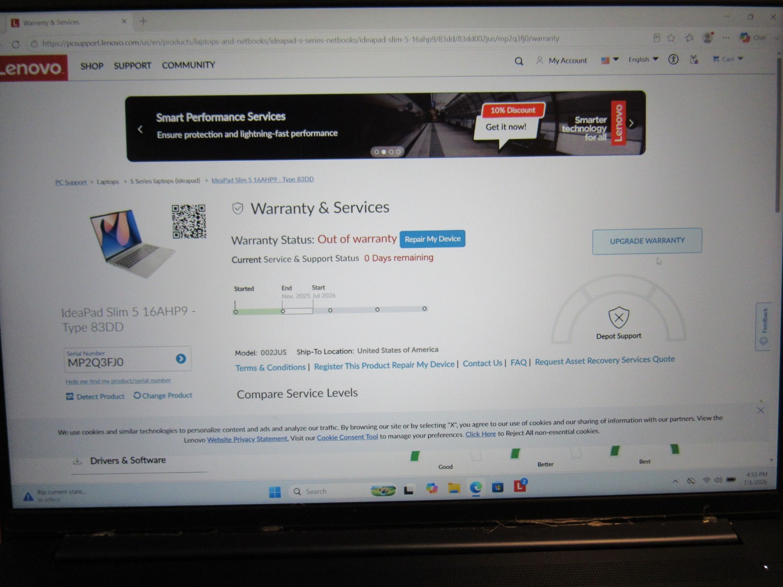 LENOVO IDEAPAD 16AHP9 2-in-1 16GB RAM 1TB SSD 16″ FHD+ TOUCHSCREEN GOOD