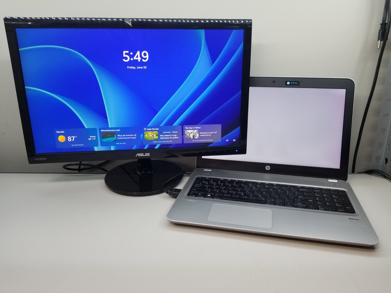 AS-IS HP ProBook 450 G4 15.6″ i7-7500U 2.7GHz 8GB RAM 256GB M.2 NVIDIA W11P READ