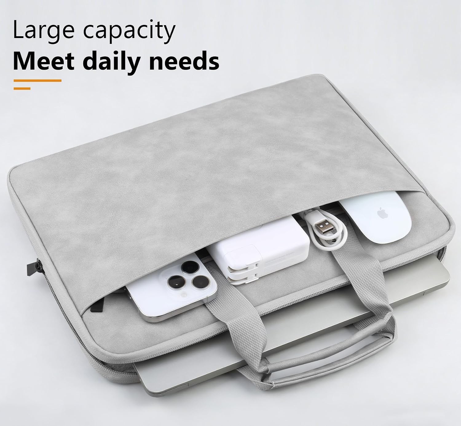 Sleeve for 15 inch MacBook Air M5/A3448, MacBook Pro A1990, Dell XPS 15 Plus, Gr