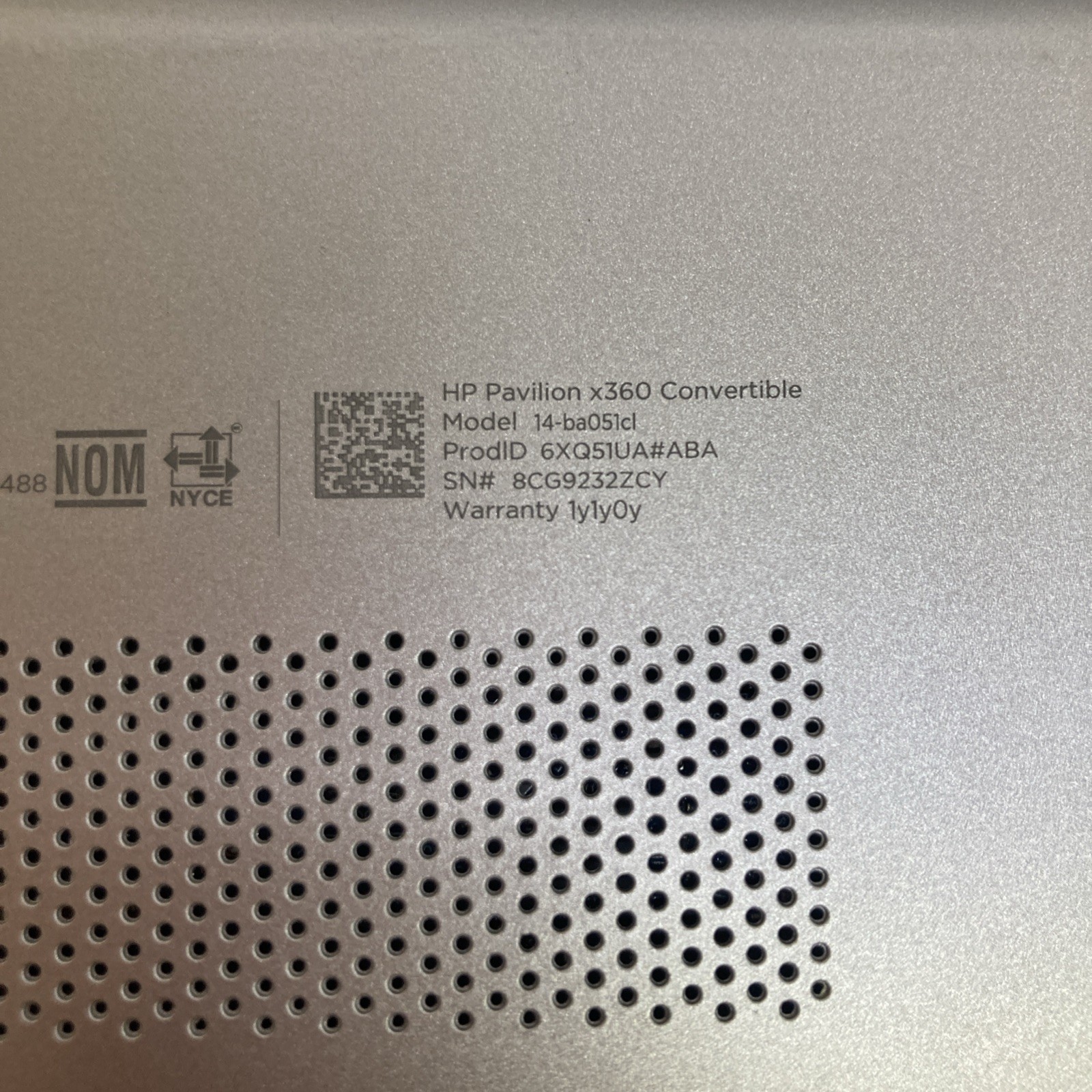 HP Pavilion x360 14-ba0xx i3-7100u 2.40GHz 8GB no HDD boot to BIOS