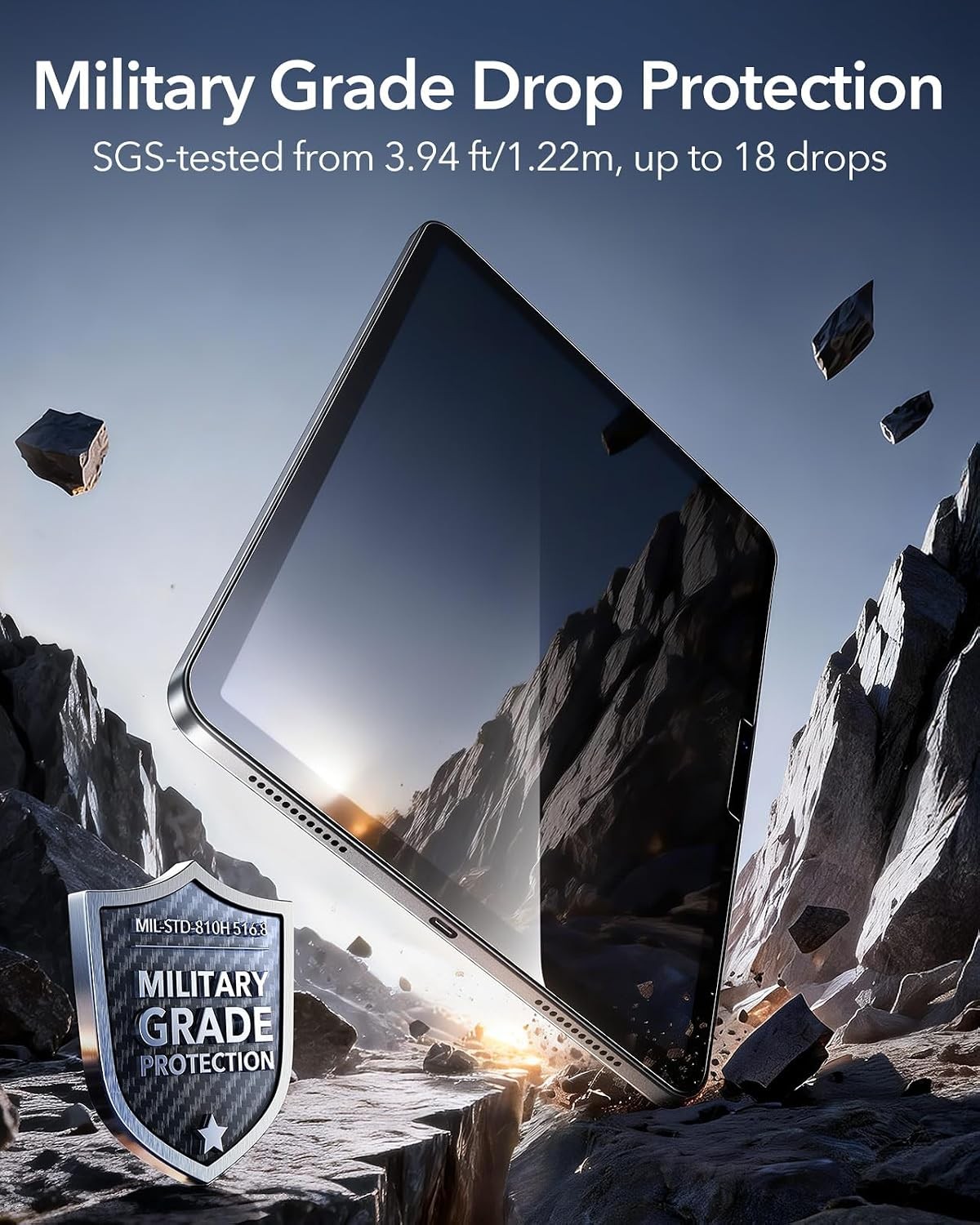 Screen Protector for iPad Air 13 Inch, Military Grade, 9H Tempered Glass Film