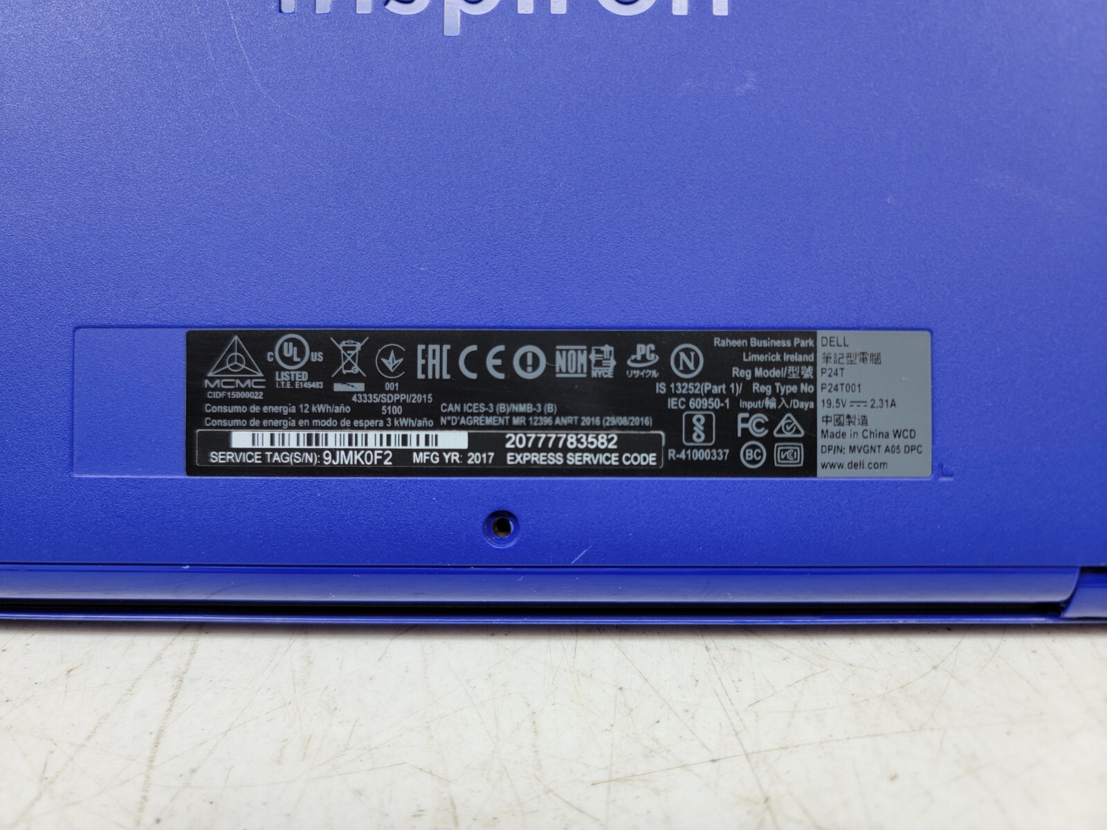 Dell Inspiron P24T Laptop, FOR PARTS
