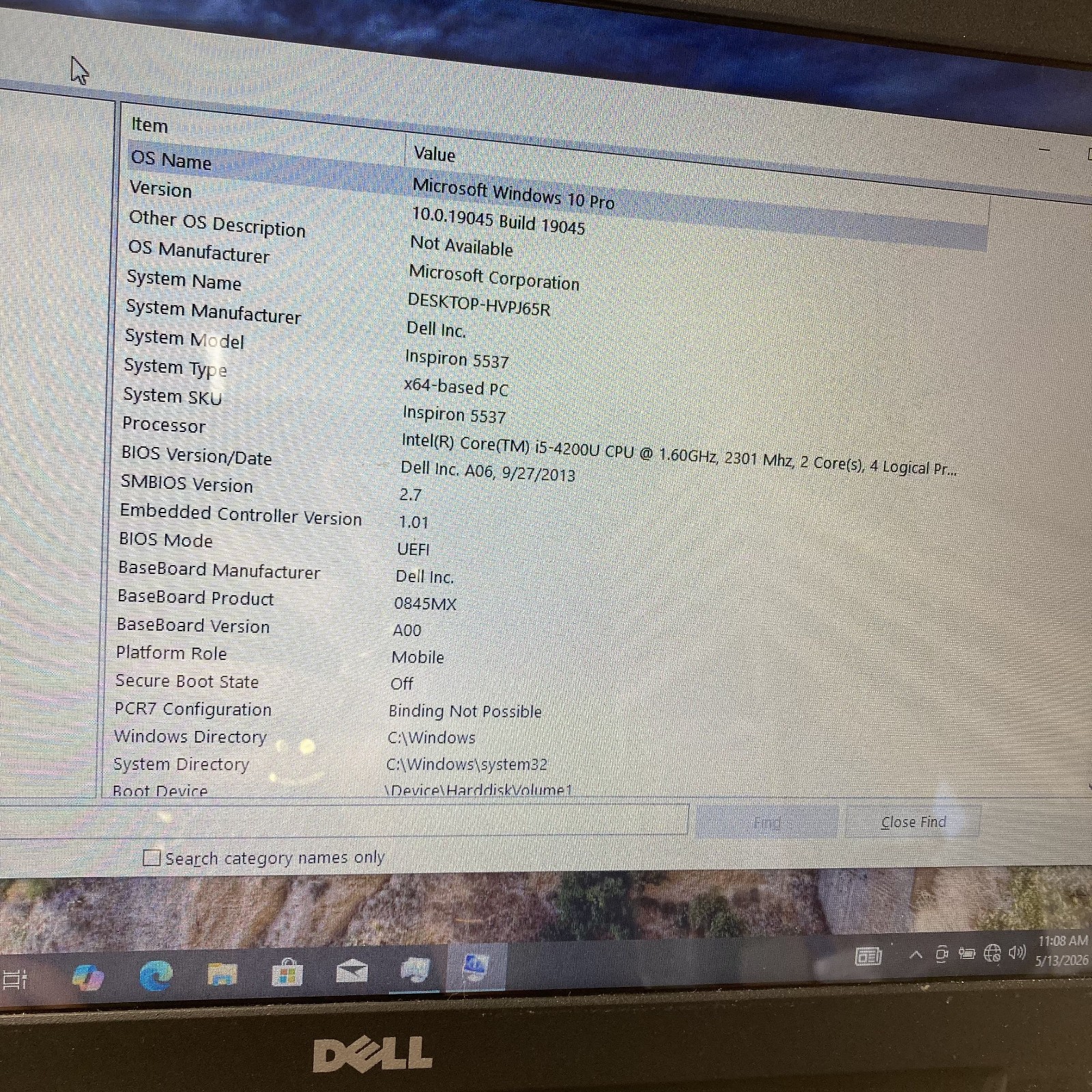 Dell Inspiron 15R-5537 15.6″ Intel Core i5-4200U 1.6GHz 8GB 500GB HDD Windows 10