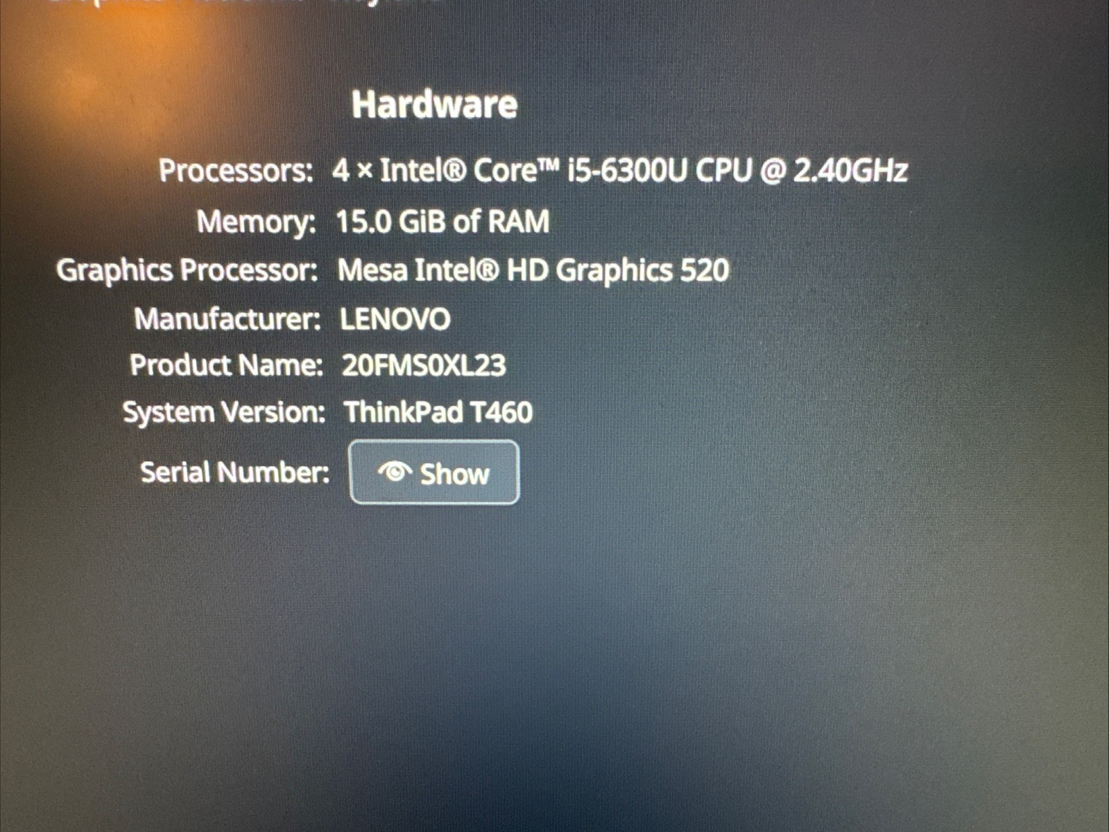 Lenovo Thinkpad T460 14” Laptop, FHD, i5-6300U 2.40 GHz, 16GB RAM, 250 GB SSD