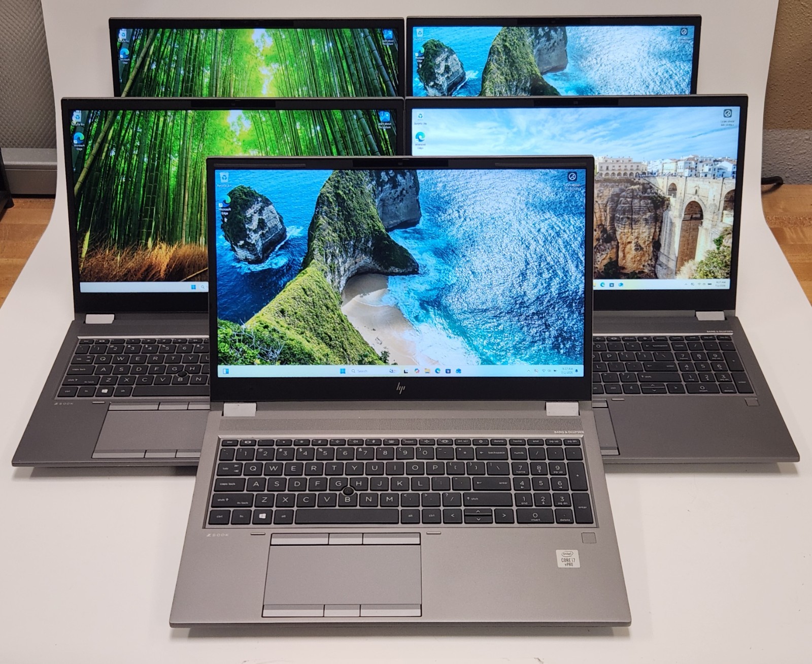 Lot of 5 HP ZBook Fury 15 G7 15.6″ i7-10850H 2.70GHz 8GB 512GB SSD Quadro T2000
