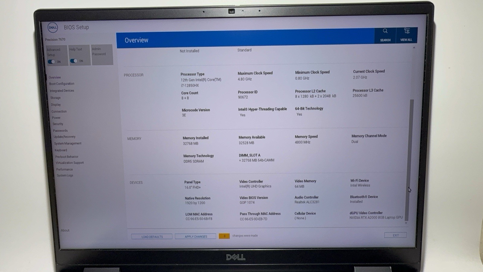 READ – Dell Precision 7670 16″ i7-12850HX 32GB 512GB RTX A2000