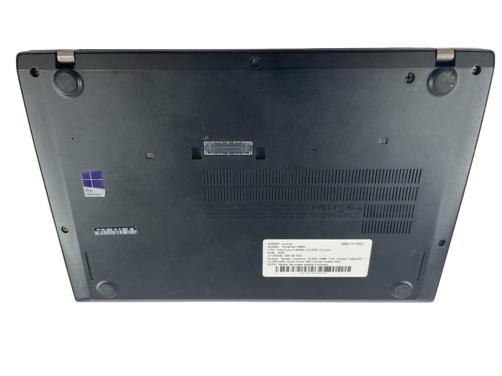Lenovo ThinkPad T460s Core i7-6300U@2.40GHz 8GB RAM 256GB SSD Win. 11 Pro-NO AC