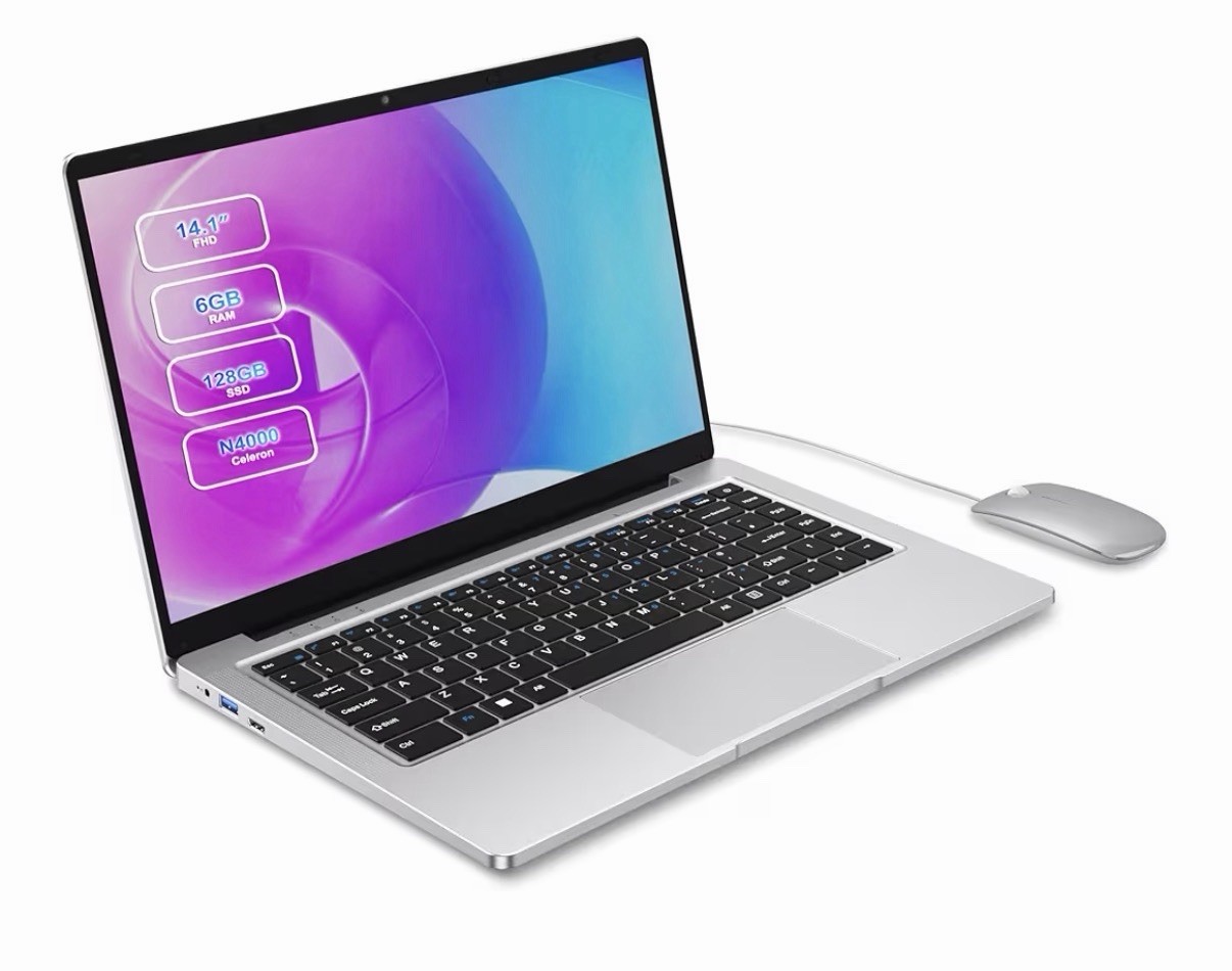 Saintdise Laptop Computer 14” Dual-Core Cerelon N4000 6GB RAM 128GB SSD (T6)