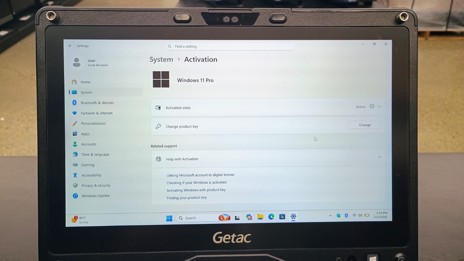 Getac V110G6 Quad Core i5-10210U 1.60GHz – 256GB SSD – 16GB – Win 11 Pro