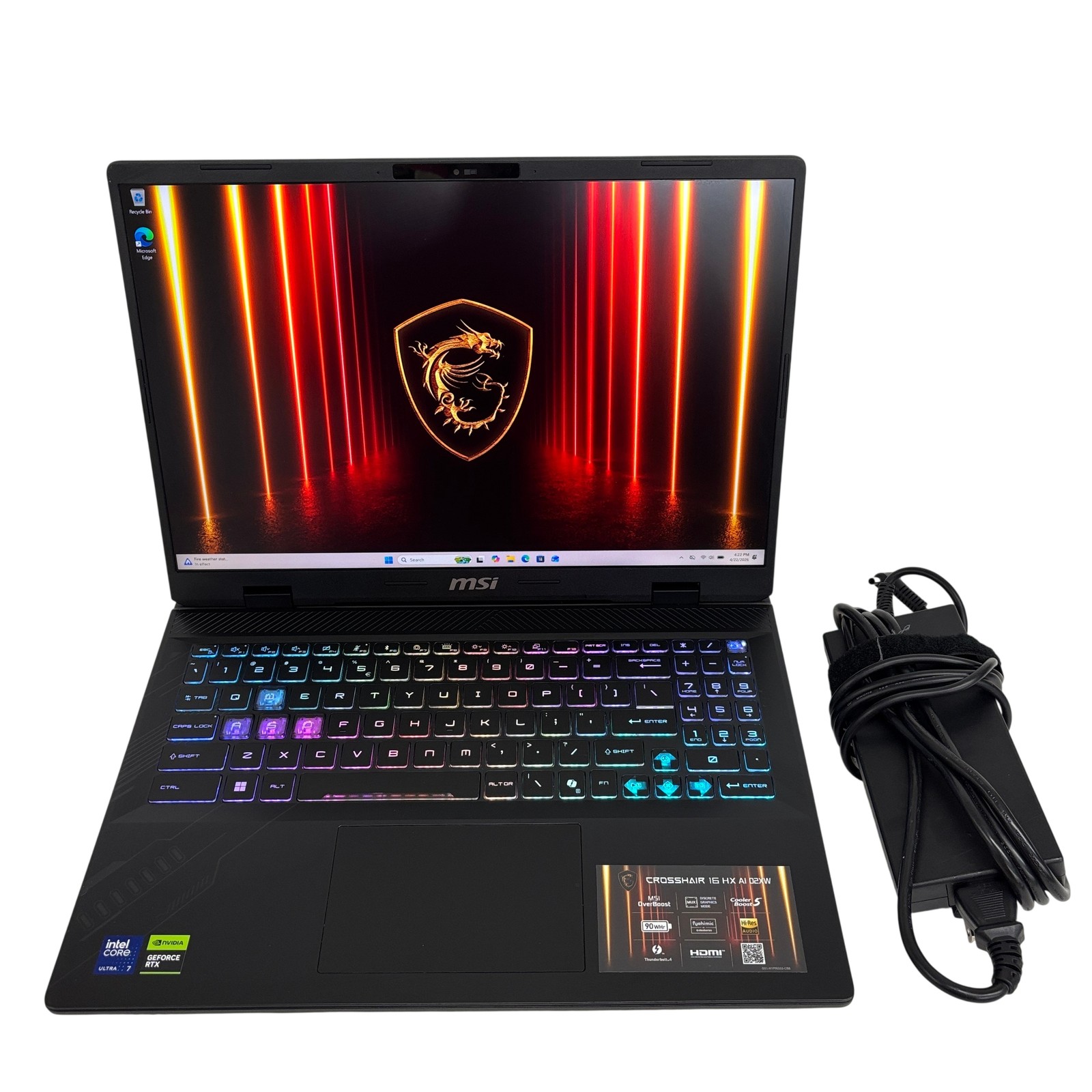 MSI Crosshair 16 HX AI Core Ultra 7 255HX 2.4 GHz RTX 5070 16GB RAM 1TB SSD 16″