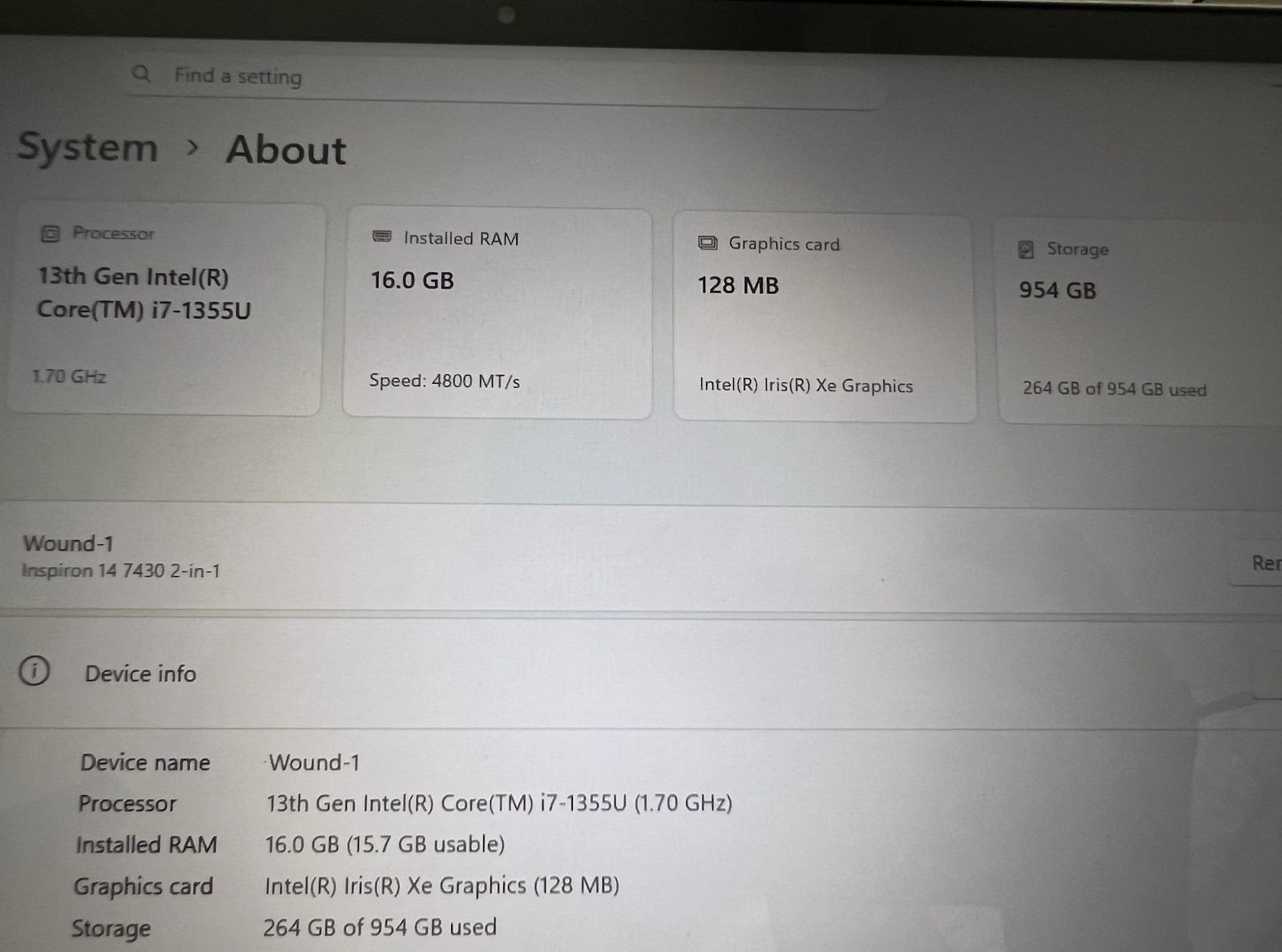 Dell Inspiron 14 7430 2-in-1 i7-1355U 16GB RAM 1TB Windows 11 READ DESCRIPTION!