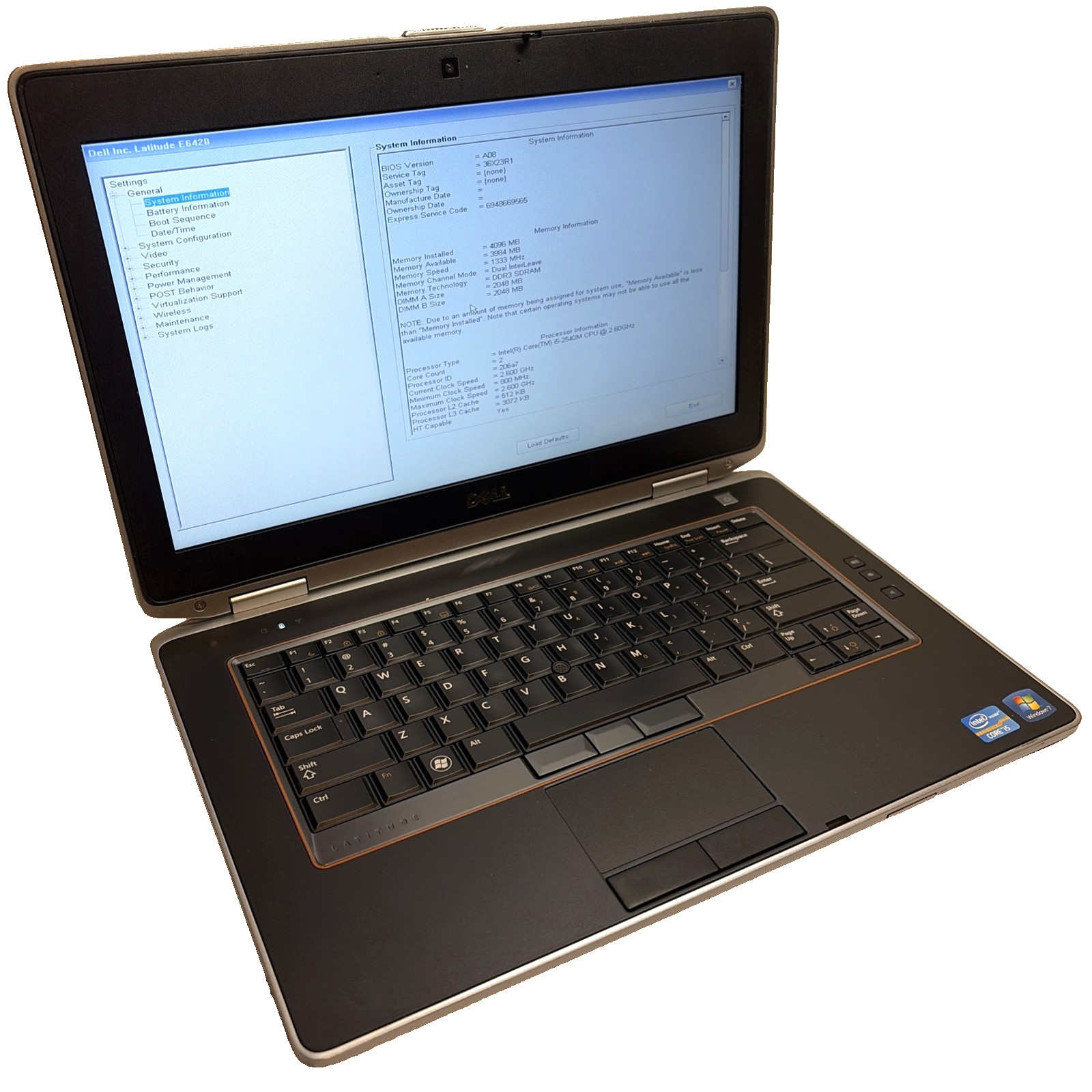 Dell Latitude P15G E6420 Intel Core i5-2520M 2.50GHz 4GB RAM DDR3 1333MHz Laptop