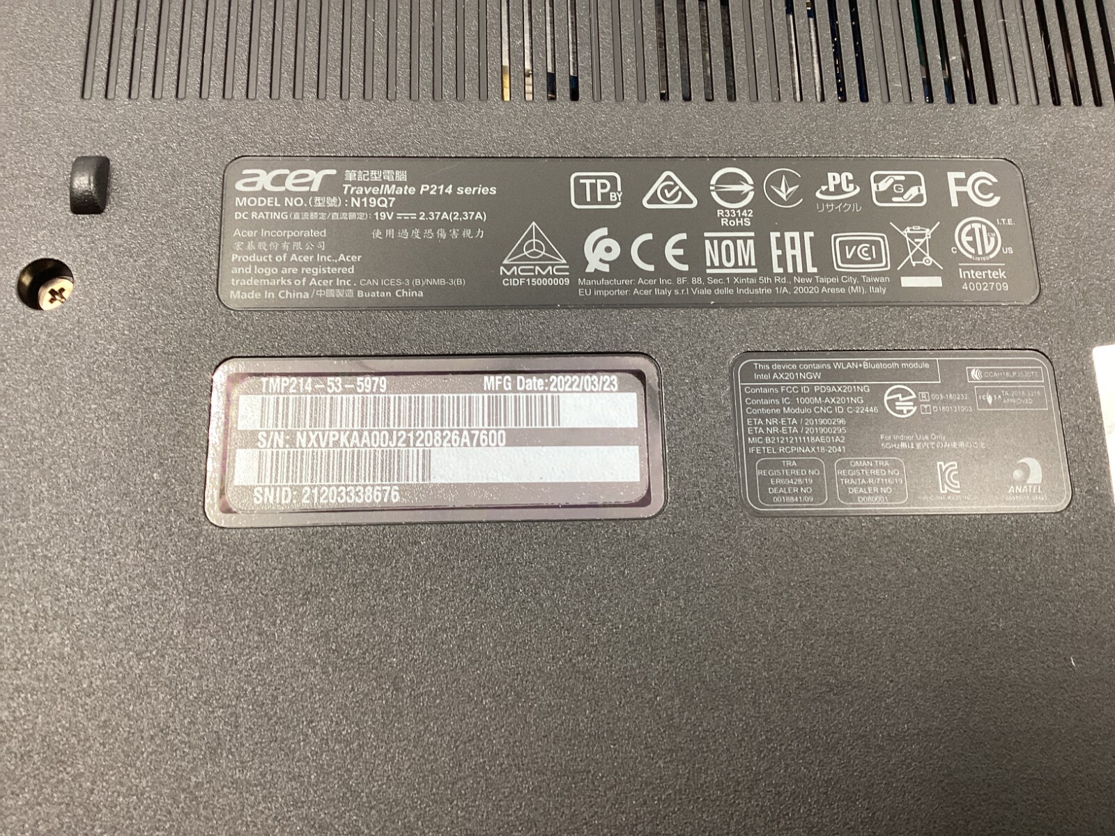 Acer TravelMate P214-53 i5-1135G7 16GB 256GB WiFi6 14F W11P NX.VPKAA.00J ❤️️ ✅