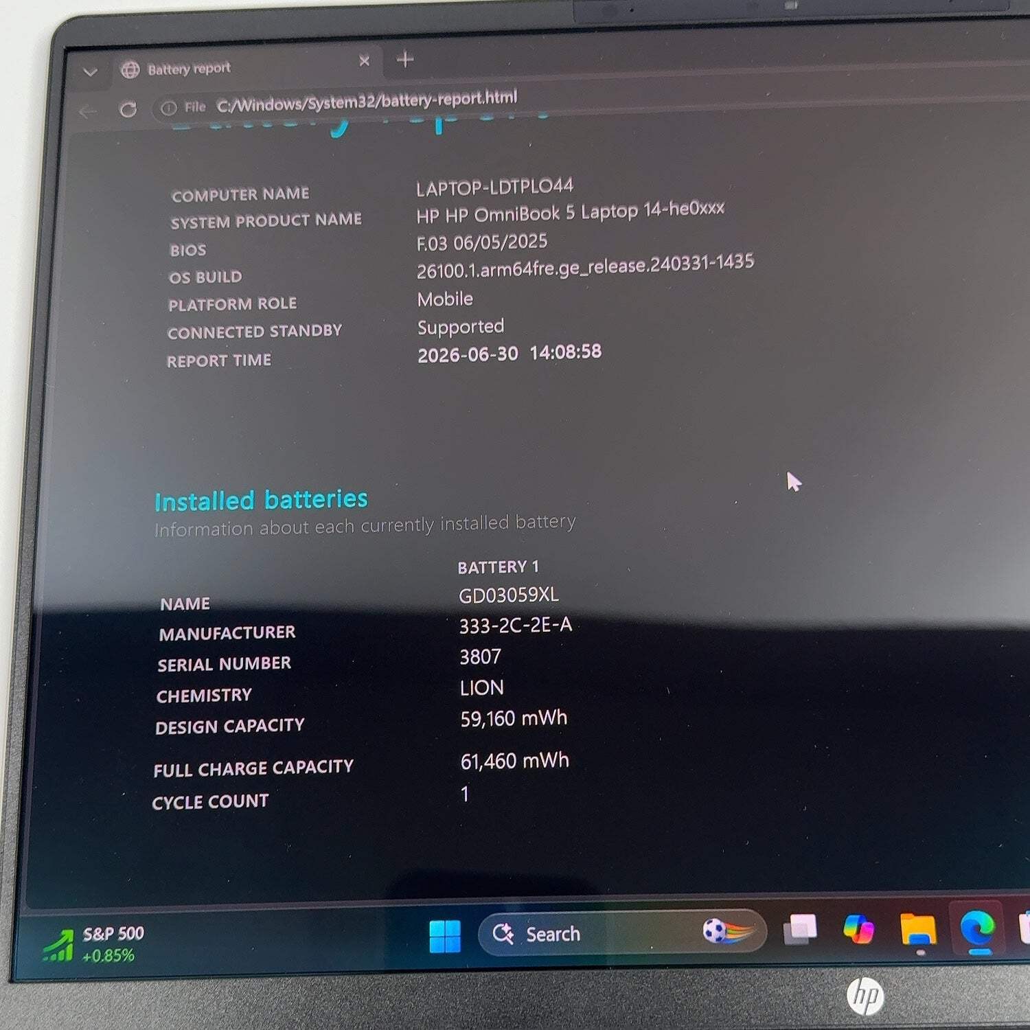 HP Omnibook 14-HE0017NR 14″ Snapdragon X 3.0GHz 16GB RAM 256GB SSD
