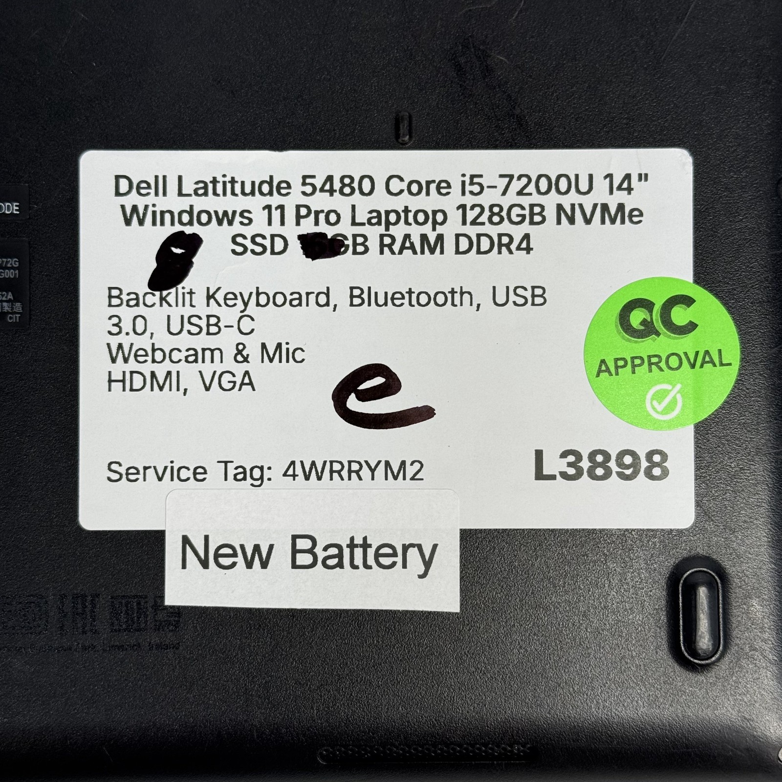 Dell Latitude 5480 i5-7200U 14″ Windows 11 Pro Laptop 128GB SSD 8GB *WEAR*