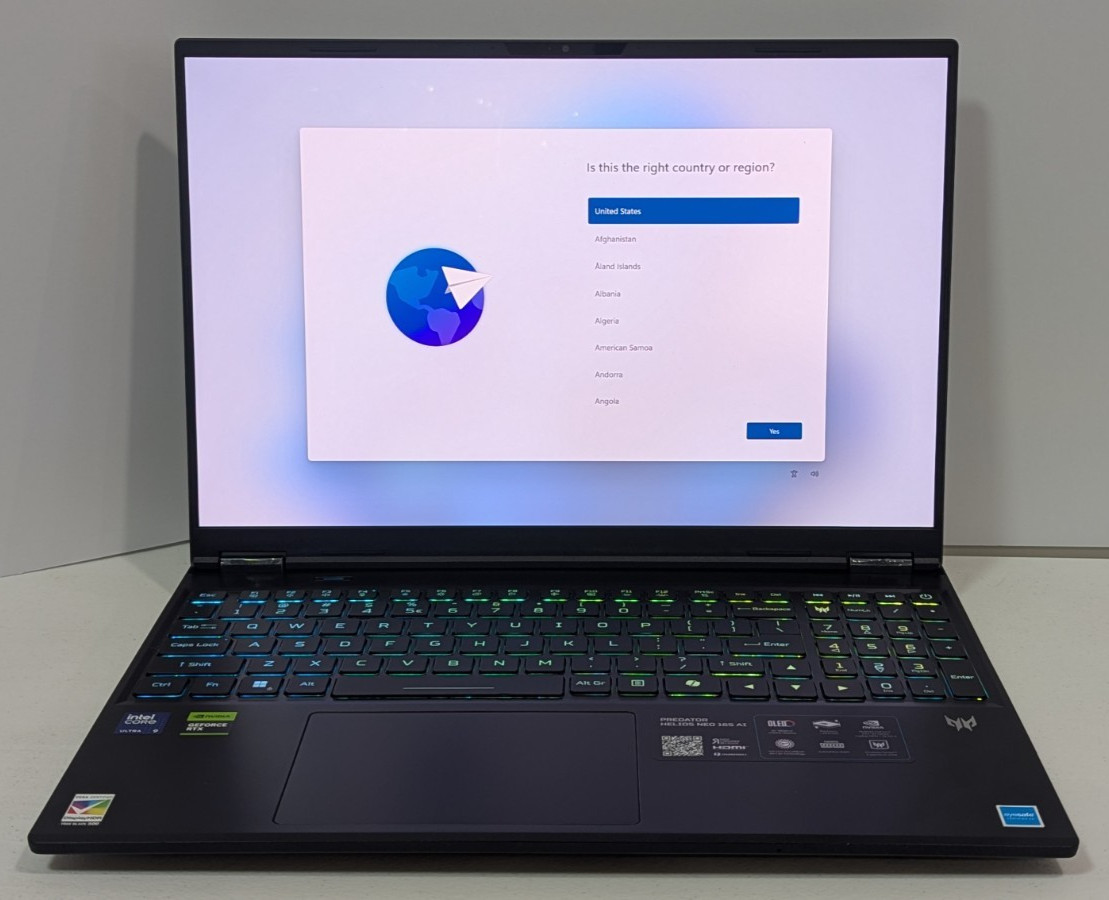 Acer Predator Helios Neo 16S Intel Ultra 9 275HX 32GB RAM NVIDA GeForce 5070 Ti