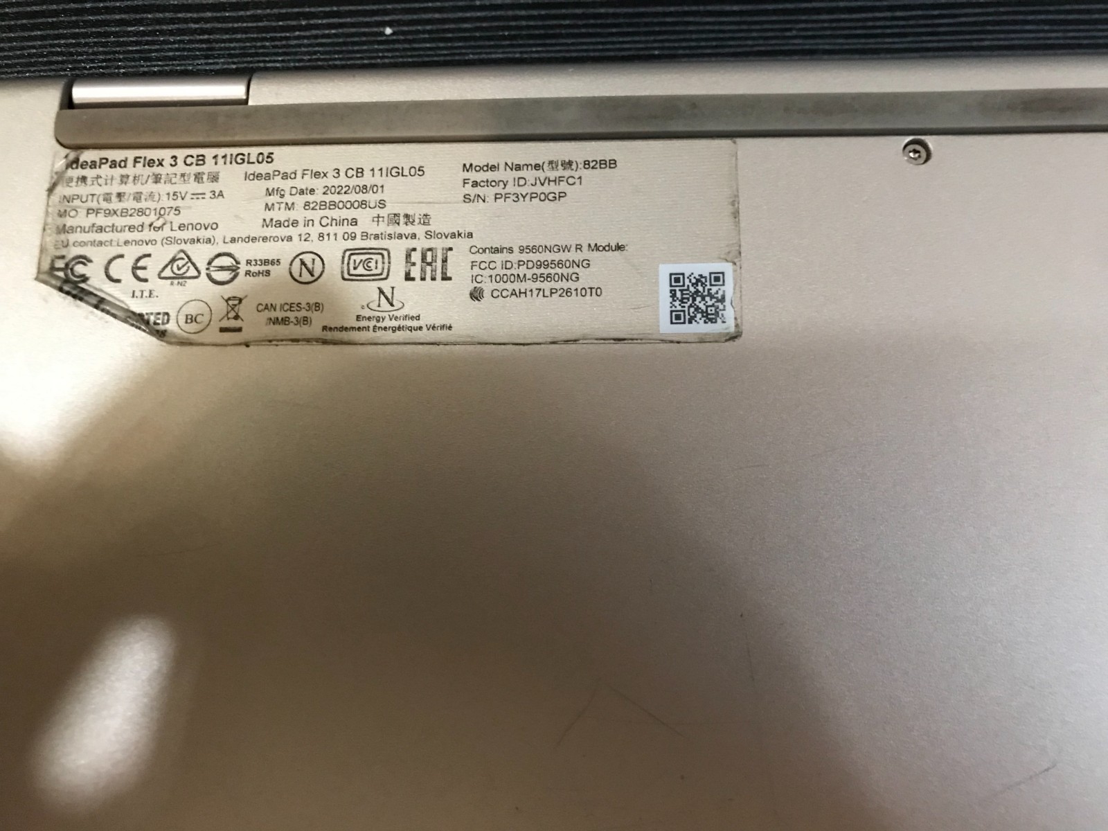 Lenovo Ideapad Flex 3 CB11IGL05 11.6″ Celeron N4020 1.1GHz 4GB 64GB Chromebook