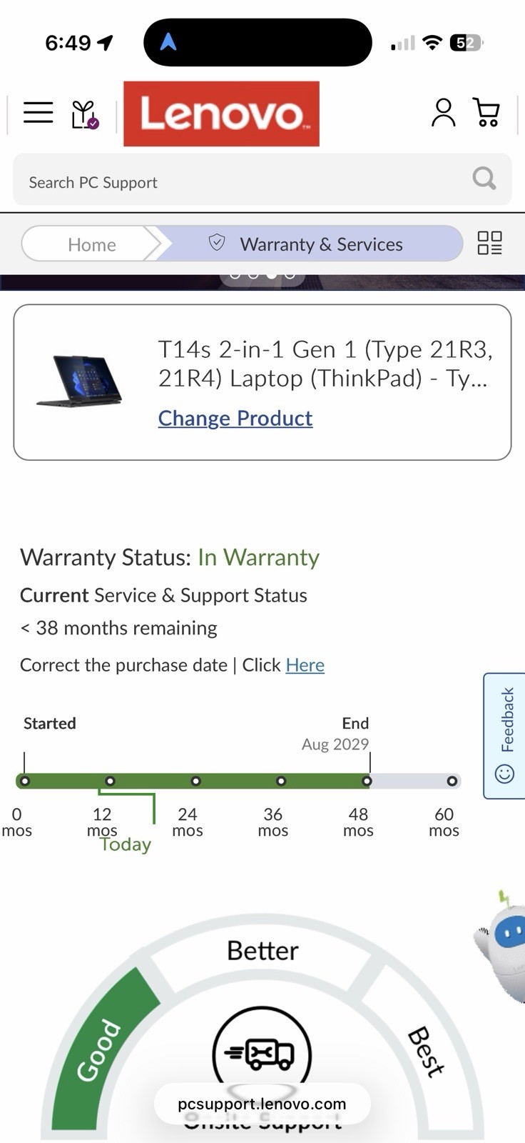Lenovo Thinkpad T14s 2-in-1 Gen 1 – 21R4S0WA00 Intel Ultra 7 255U 16GB 512SSD