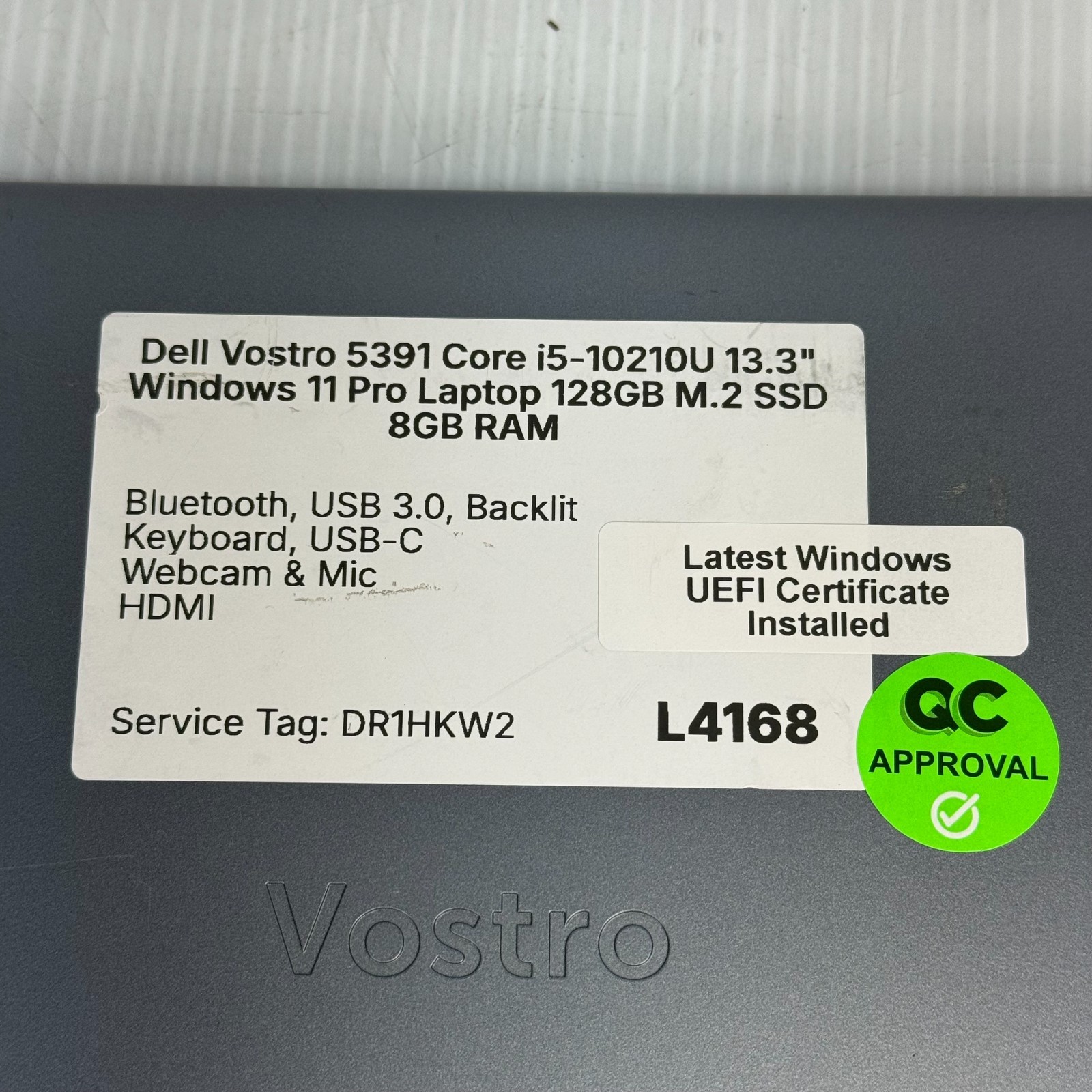 Dell Vostro 5391 i5-10210U 13.3″ Windows 11 Pro Laptop 128GB SSD 8GB *WEAR*