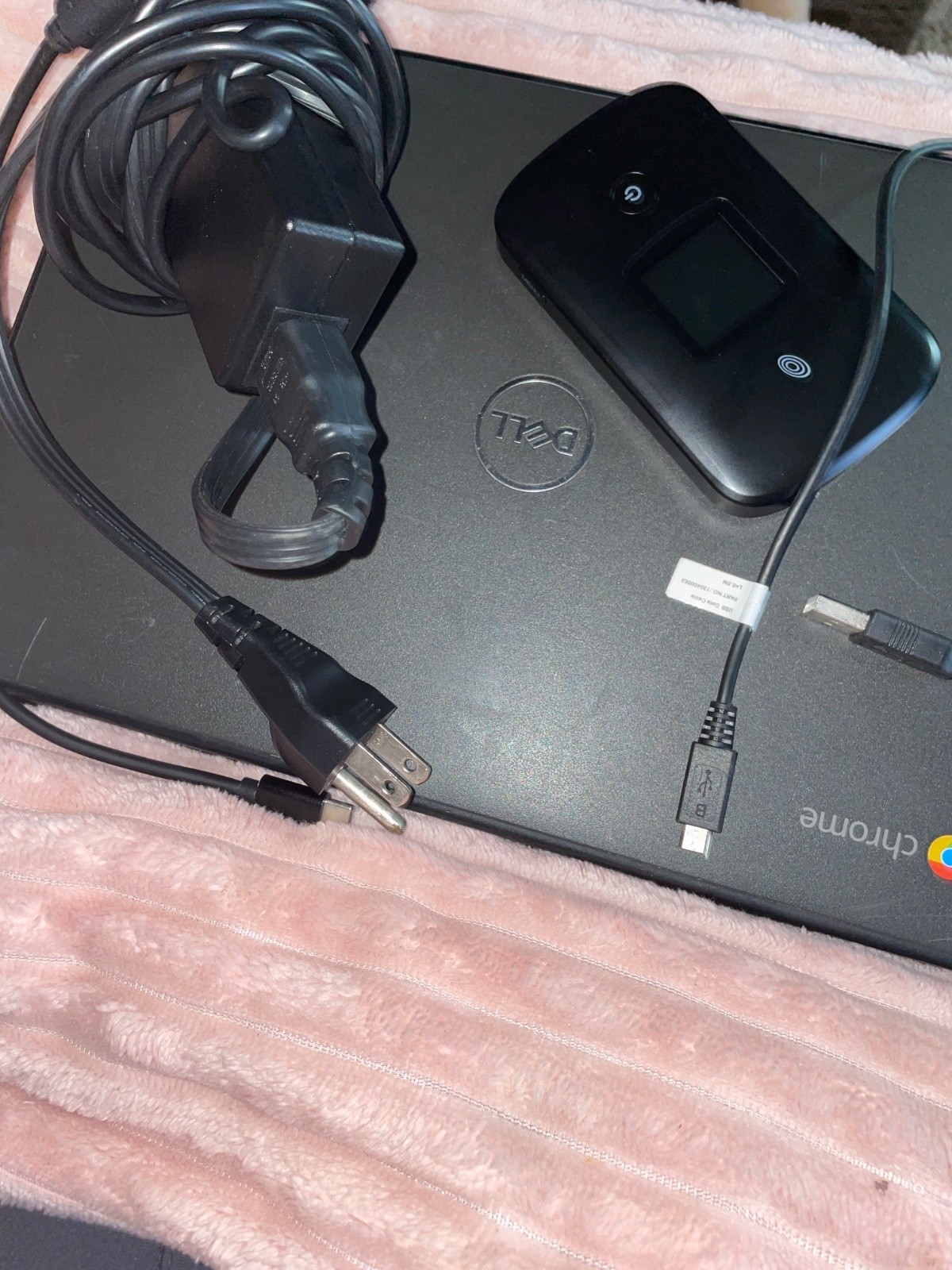 black chrome book laptop, hotspot, and charger for both, buy all together thanks