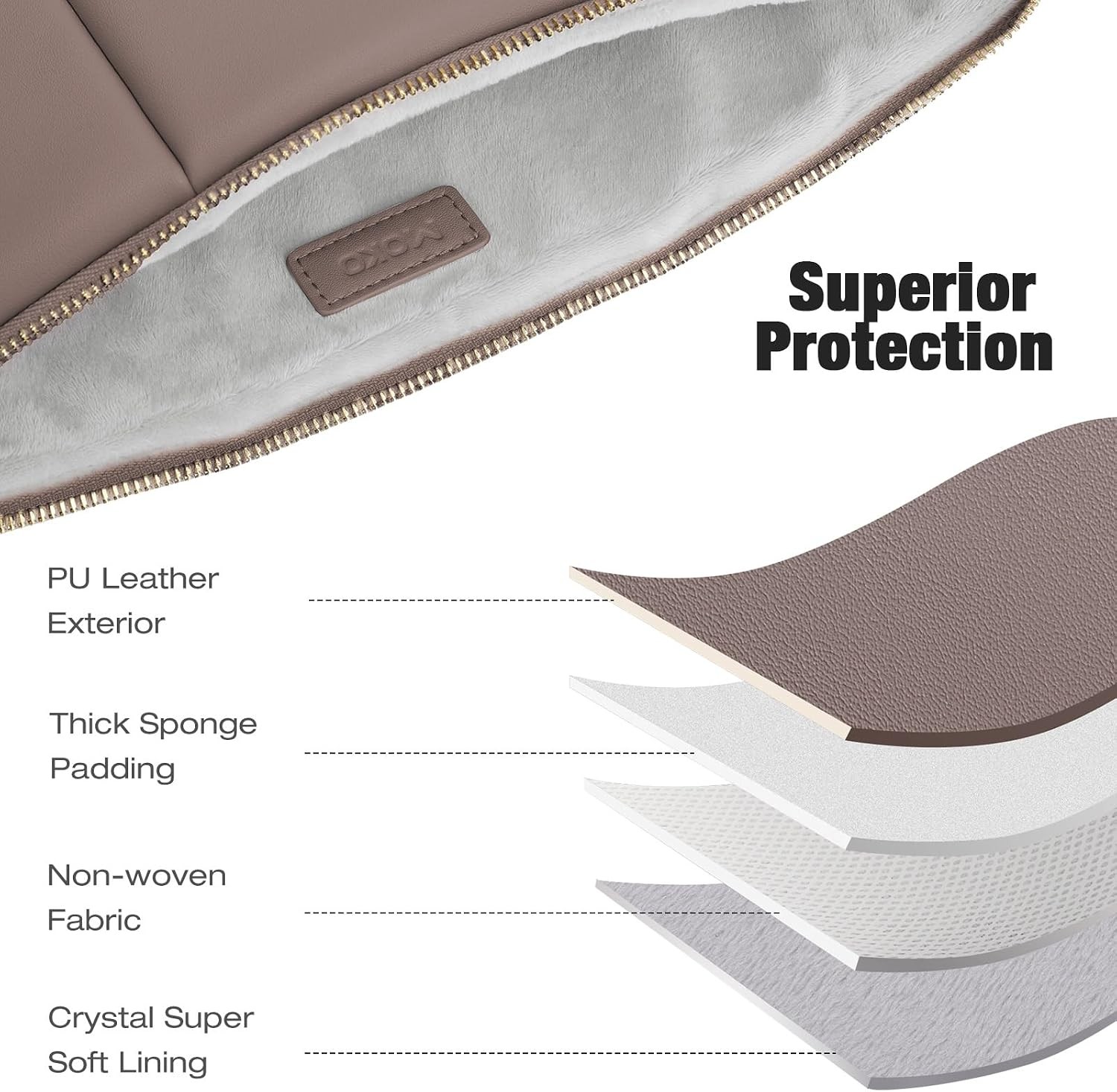 13.3-14 Inch PU Leather Laptop Sleeve Fit with New Mac Neo 13″, Mac Air 13” M5