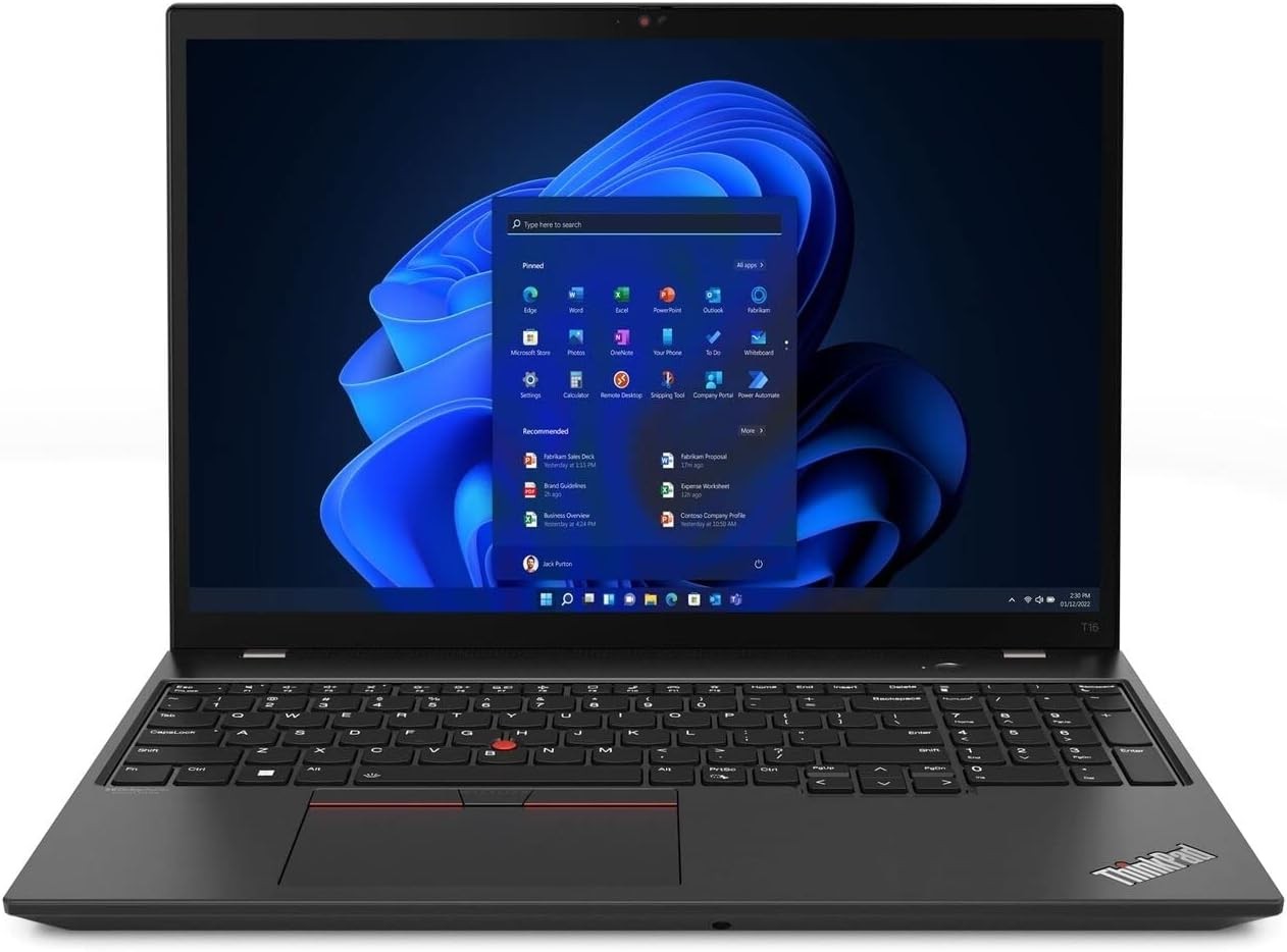 Lenovo ThinkPad T16 Gen 1 – I7-1260p – 16GB – 512GB – Grade C Low Battery Health