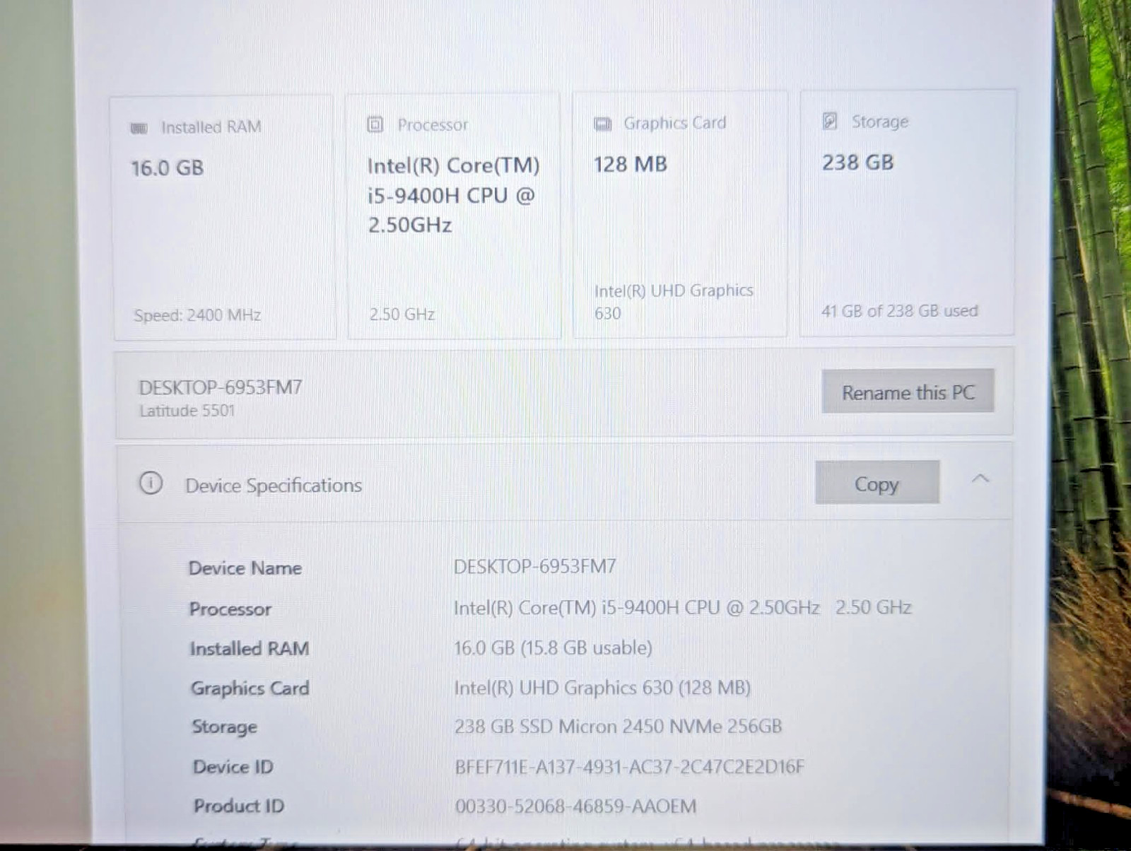 Dell Latitude 5501 Laptop i5 16GB RAM 256GB SSD – Works Plugged In