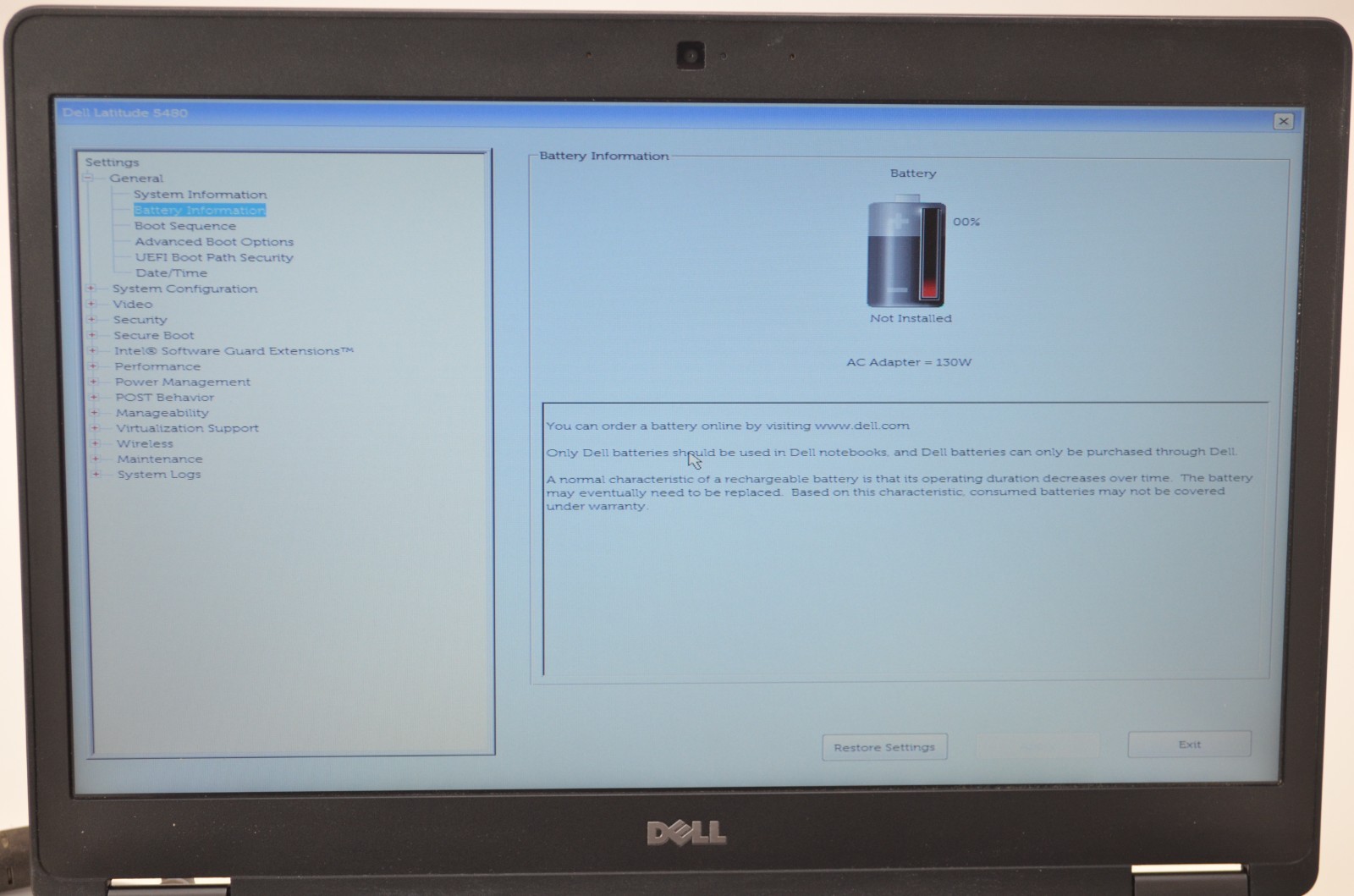 Dell Latitude 5480 14″ 1920 x 1080 Laptop I5-7440HQ 8GB RAM NO HDD NO OS PARTS