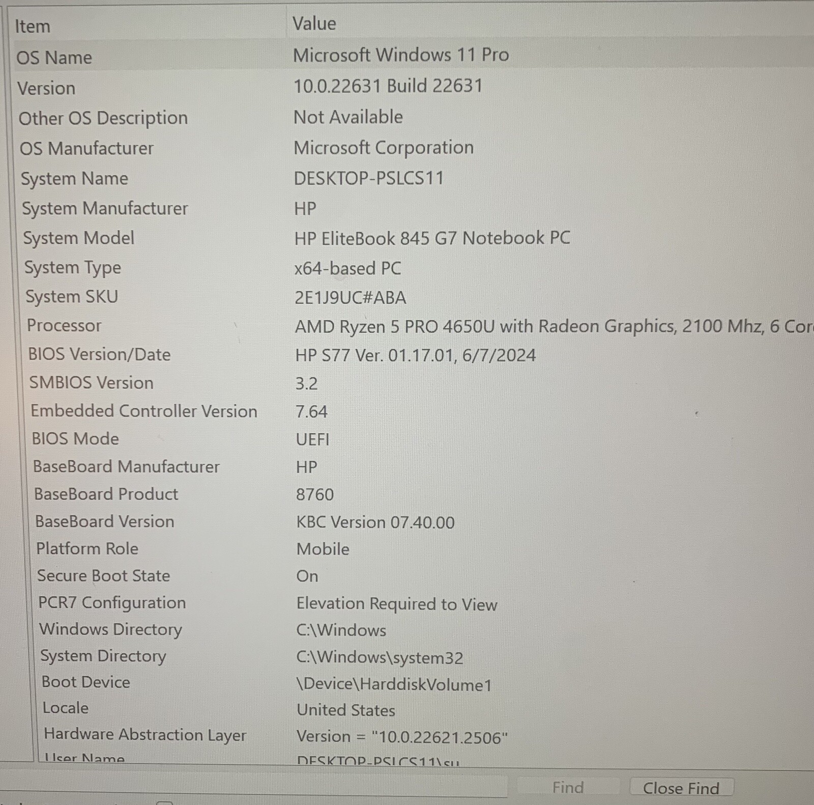 HP EliteBook 845 G7 Laptop AMD Ryzen 5 PRO 4650U 14” 16GB RAM 256GB SSD 2E1J9UC