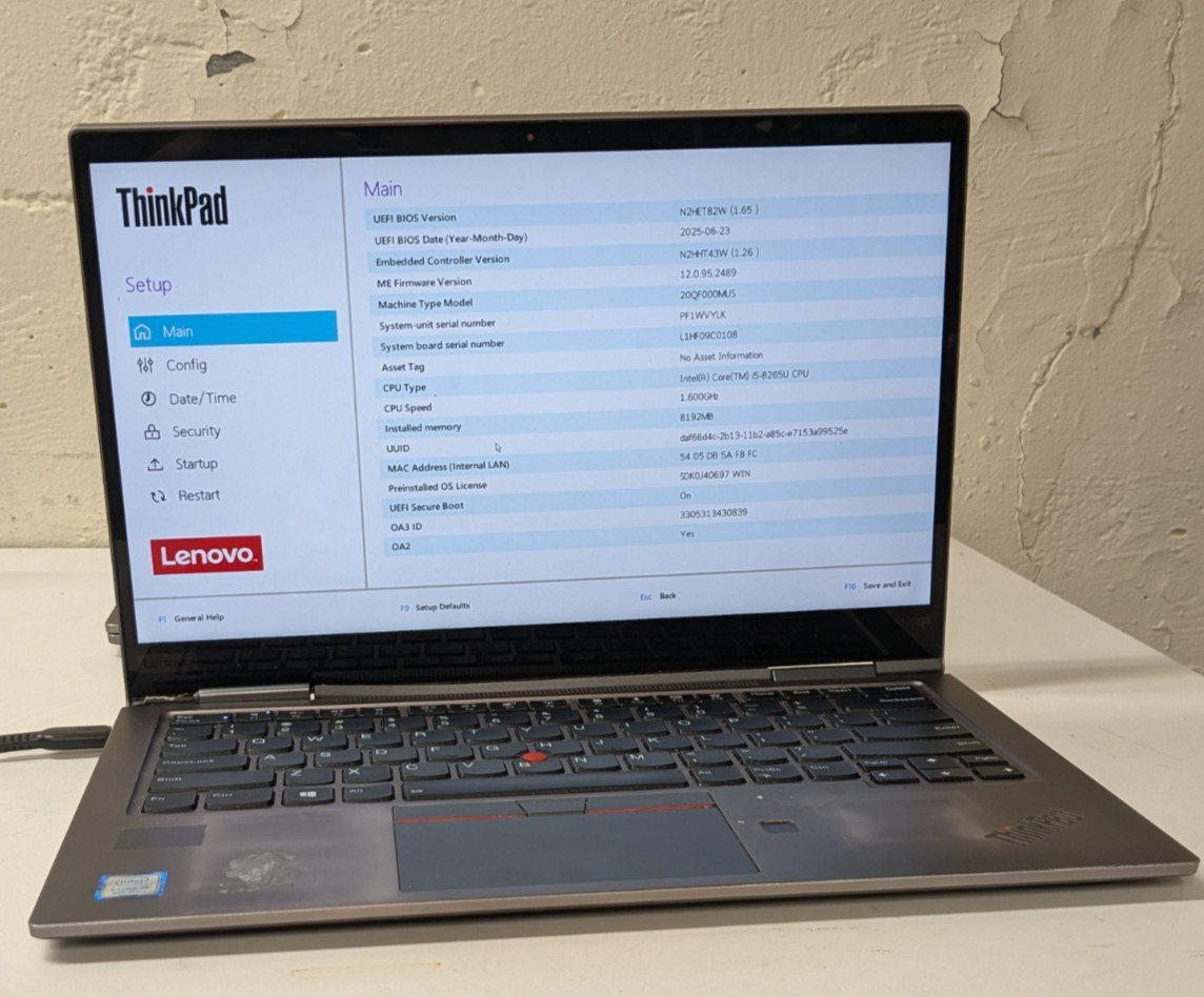 Lot of 3 Lenovo ThinkPad X1 Yoga 4th Gen Intel 8th Gen Processor SOLD AS-IS
