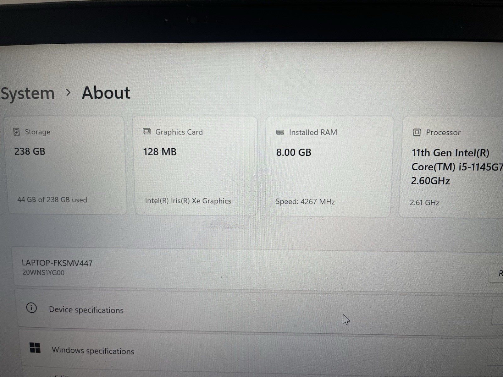 Lenovo ThinkPad T14s Gen 2 14″ i5-1145G7 8GB RAM 256GB SSD Win 11 Pro