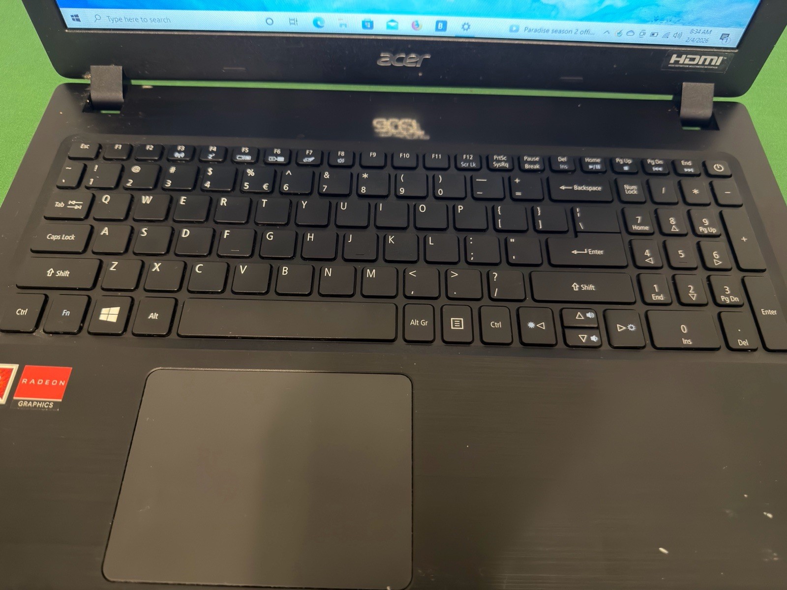 Acer Aspire 3 A315 Laptop-FEV8L32F A9-9420e Radeon R5 2C+33G 1.80GHz Ram 12, 1TB