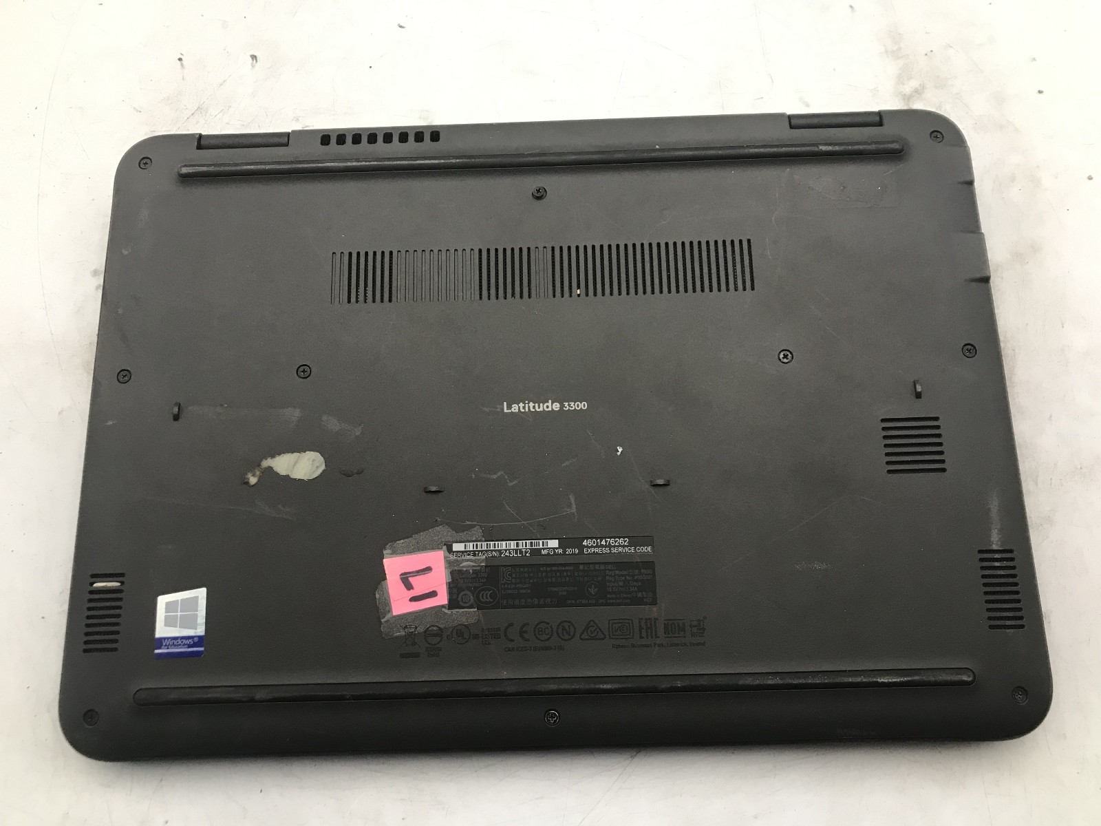 DELL LATITUDE 3300 – BOOTS TO BIOS – INTEL CELERON 3865U – NO RAM – READ – BB