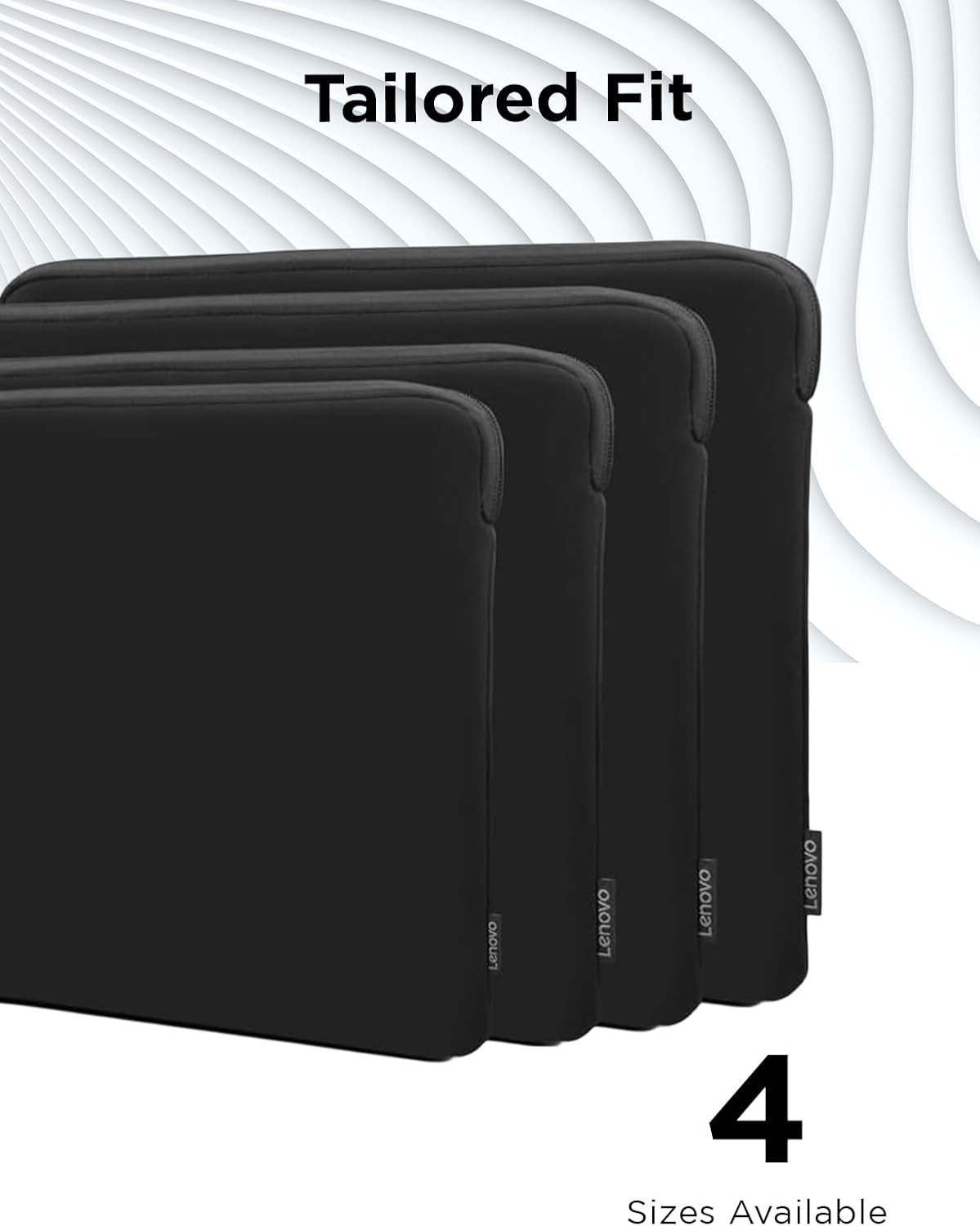 13 Inch Laptop/Tablet Sleeve – Neoprene with Soft Fleece Lining – Black Color –