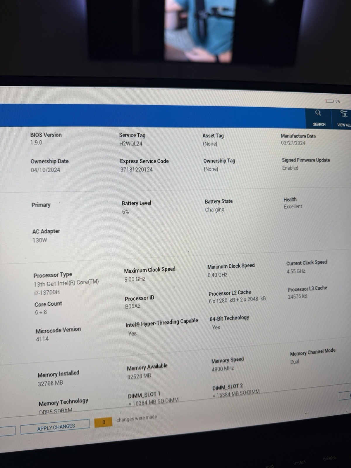 Dell XPS 15 9530 I7-13620H, 32GB RAM, 1TB SSD, 15.6″ FHD+ Display
