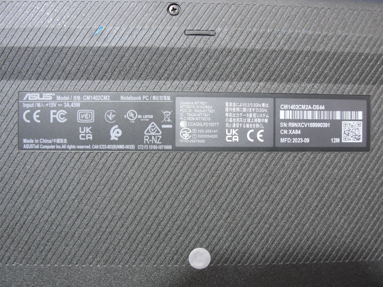 Asus Chromebook CM1402CM2A-DS44 14″ MTK 520 2GHz 4GB 64GB Charger PWR battery