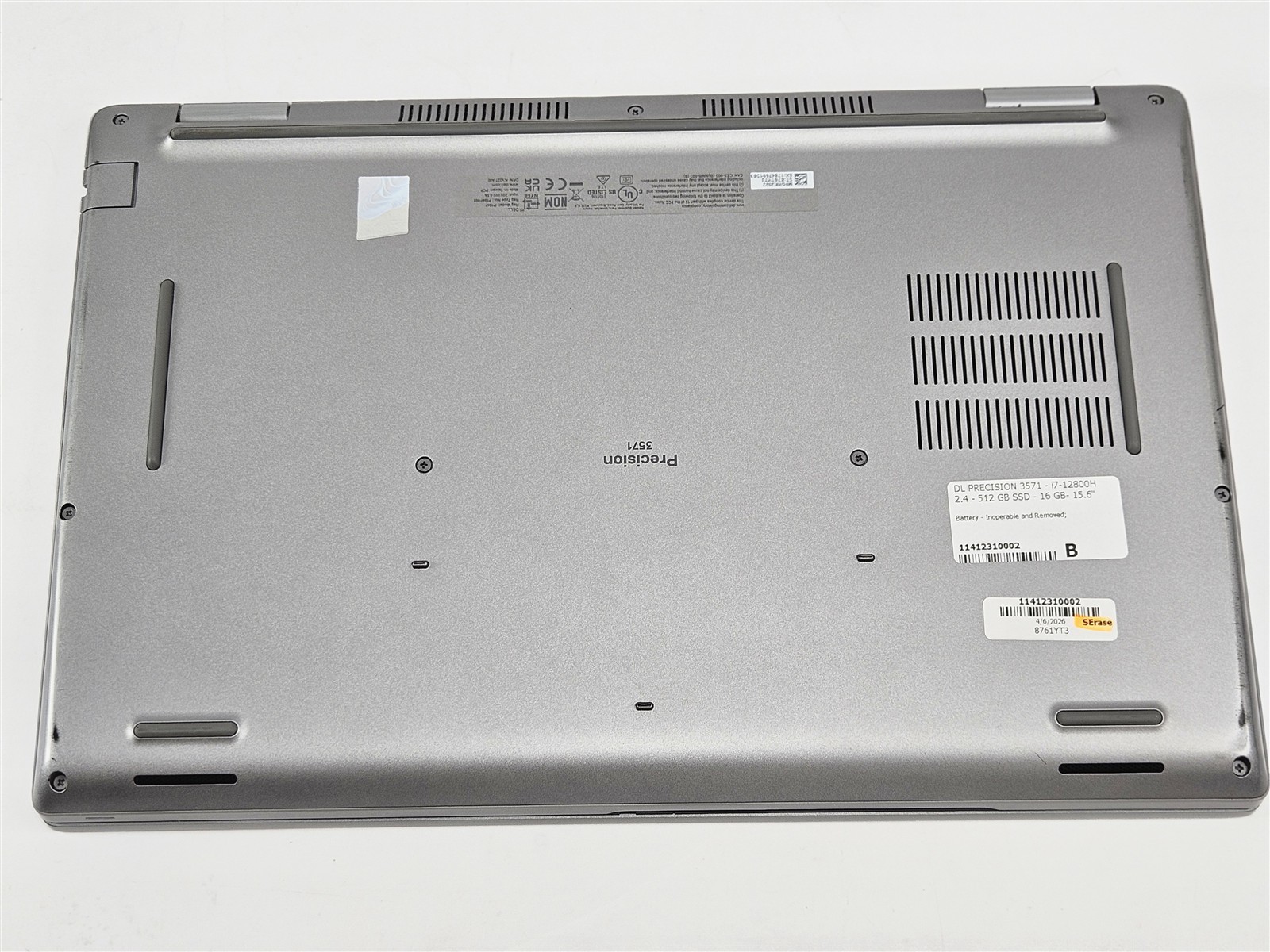 Dell Precision 3571 15.6″ i7-12800H 512GB SSD 16GB RAM NVIDIA T600 Workstation