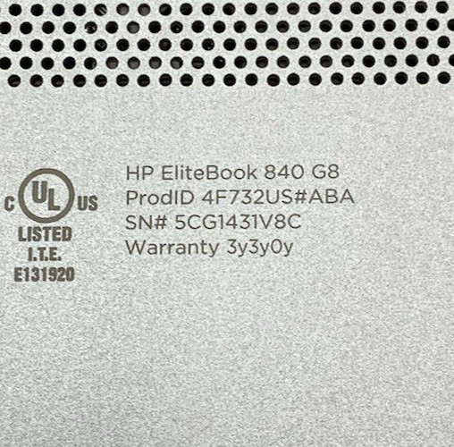 HP EliteBook 840 G8 14″ Intel i5-1145G7 16GB DDR4 512GB NVMe | Windows 10 Pro