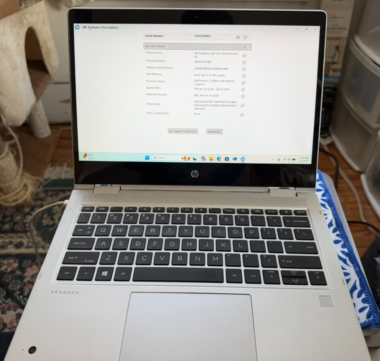 HP ProBook x360 435 G8 13.3” FHD Touch AMD Ryzen 3 PRO 5400U 16GB 512GB SSD W11P