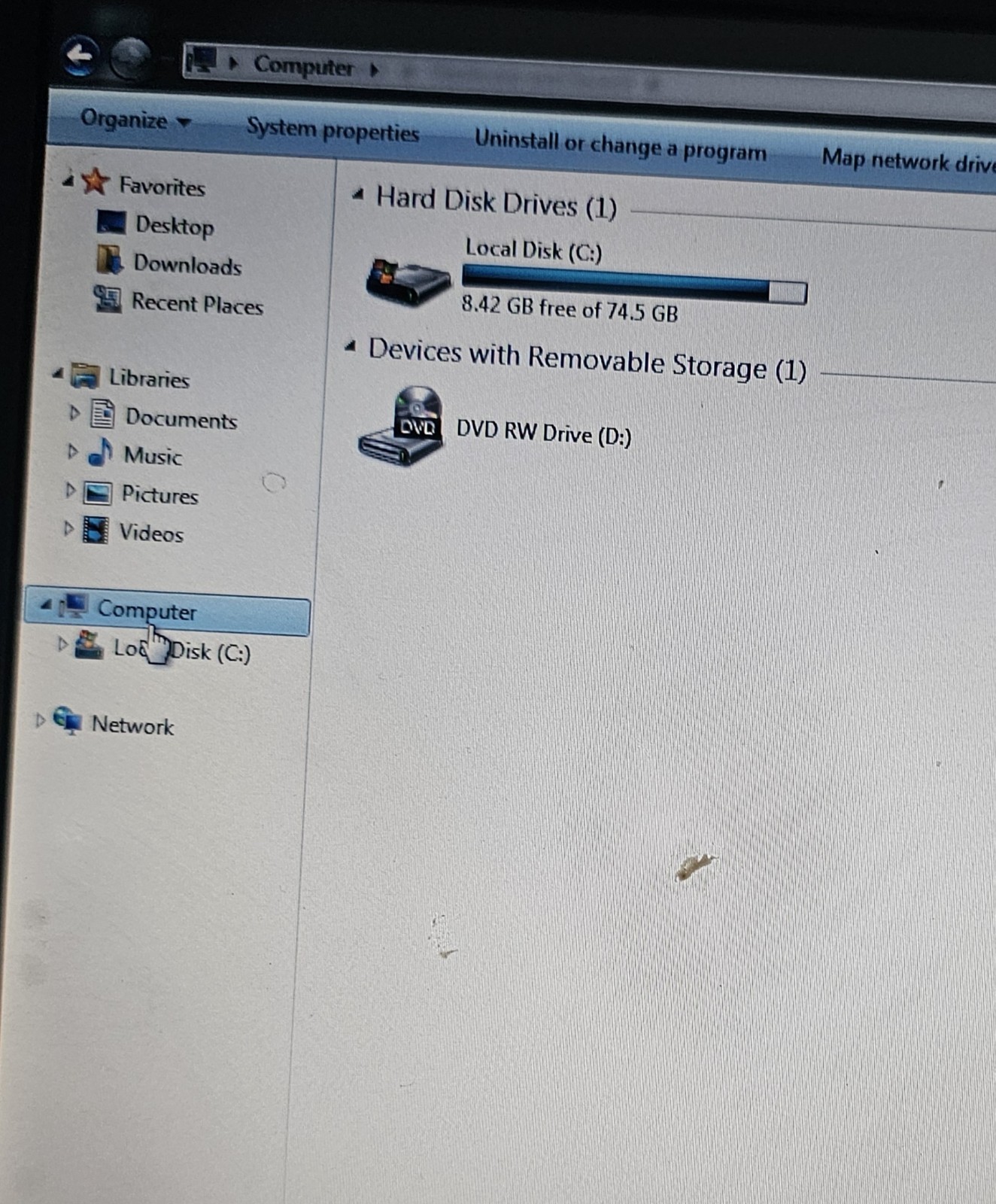 HP Compaq 6910p 80GB HDD Intel T7500 @ 2.00Ghz 2GB RAM Windows 7 – it runs!