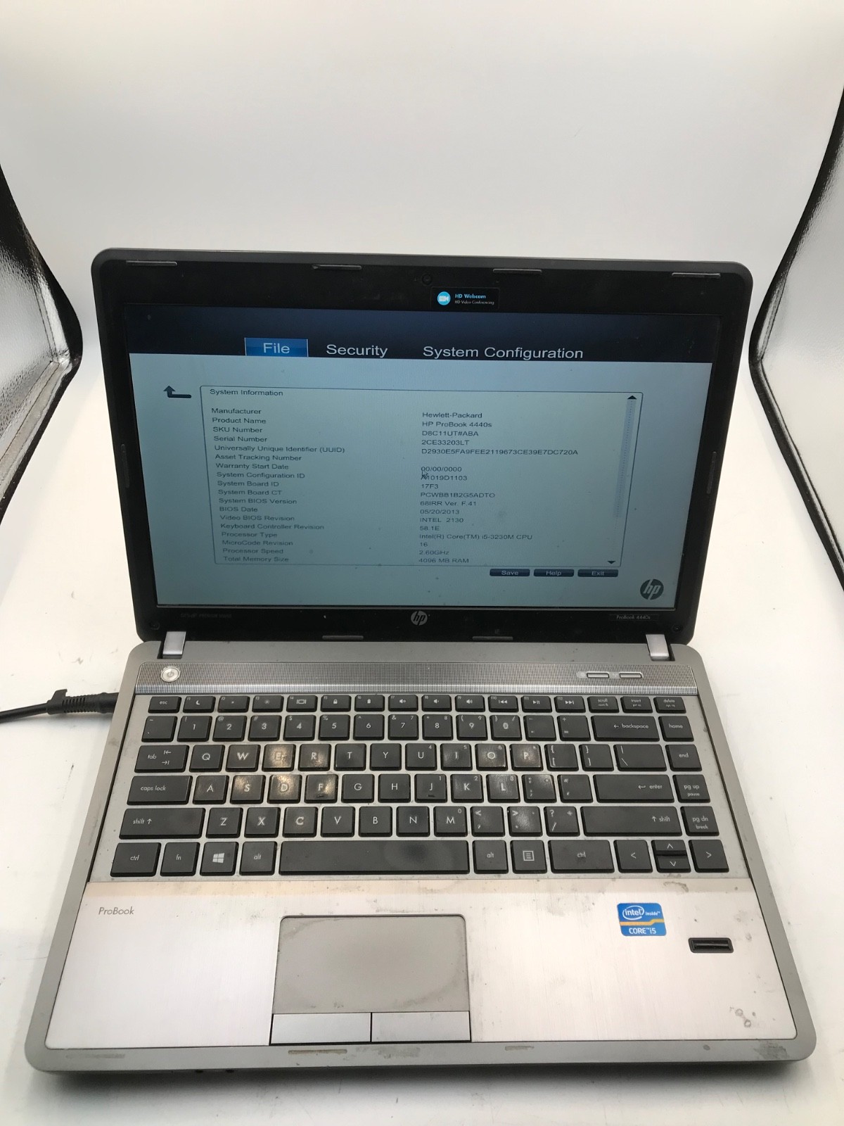 HP ProBook 4440S intel Core i5-3230 14″ -Boots/ BIOS LOCKED- MZ