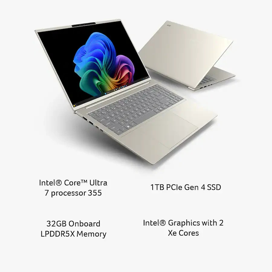 New – Acer Swift Go AI Laptop 16″ Touch OLED Intel Core Ultra 7 355 32GB RAM 1TB