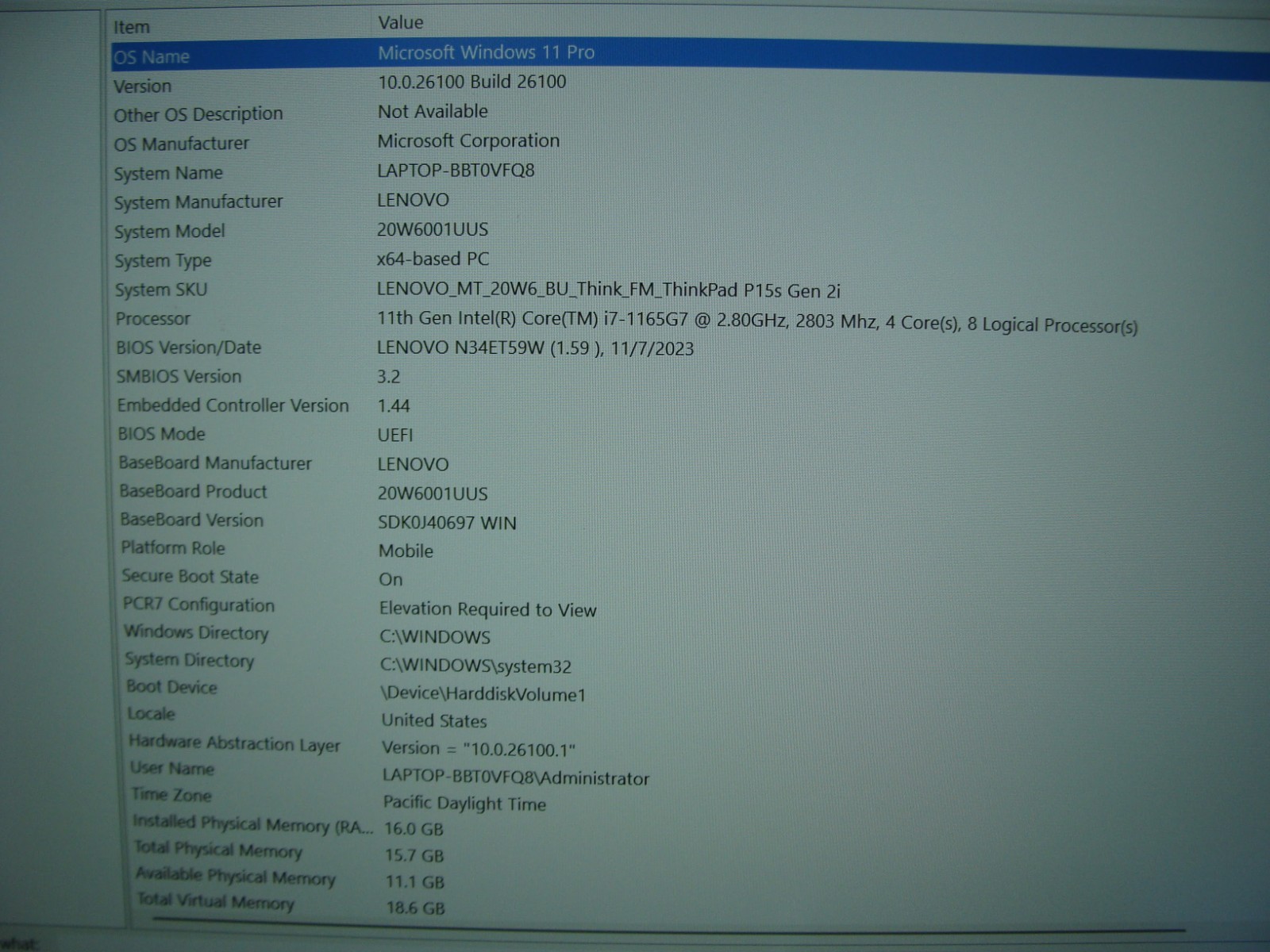 Lenovo ThinkPad P15s Gen2i 15.6″ FHD i7-1165G7 2.8GHz 16GB 512GB NVIDIA T500 4GB