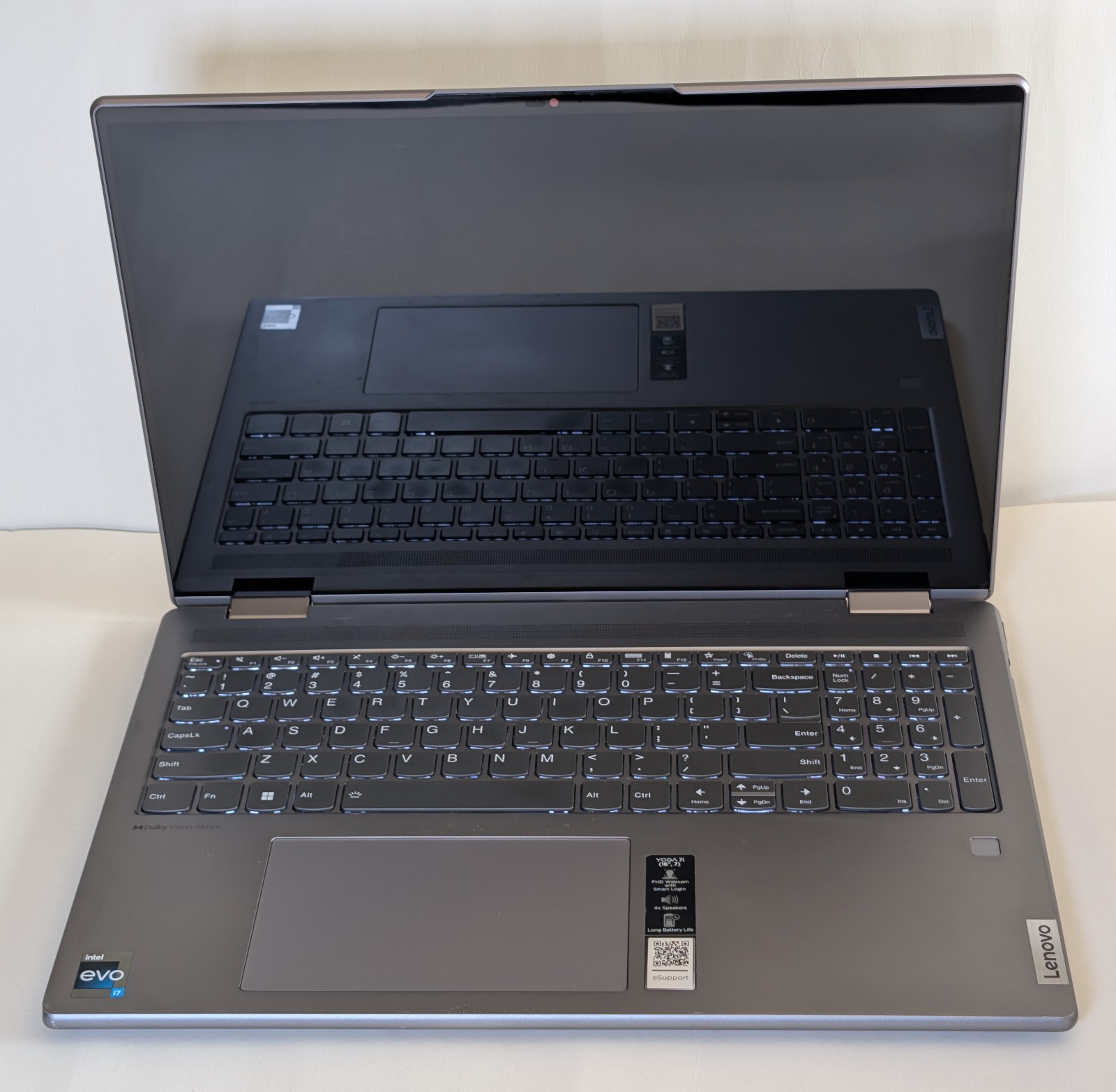 Lenovo Yoga 7 16IAP7 – RAM/SSD Unknown *FOR PARTS ONLY*. ~86W~