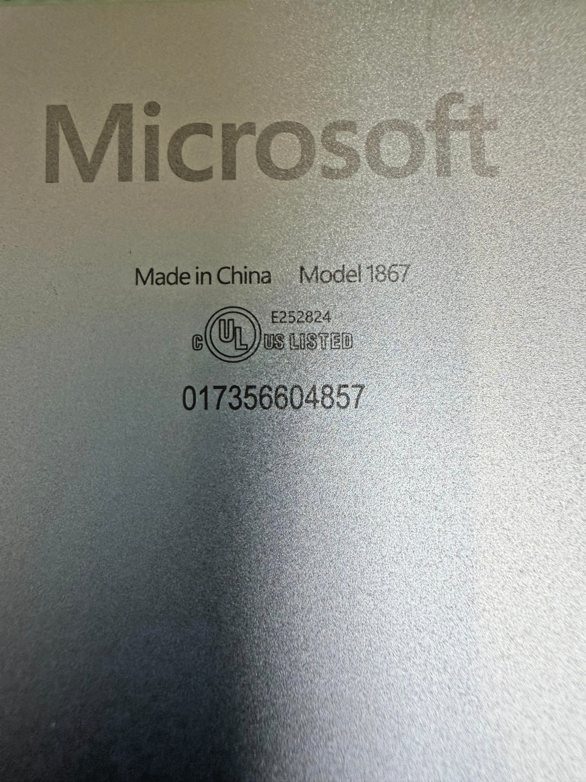 Microsofl Surface Mod:1867 017356604851 for Parts or not Working
