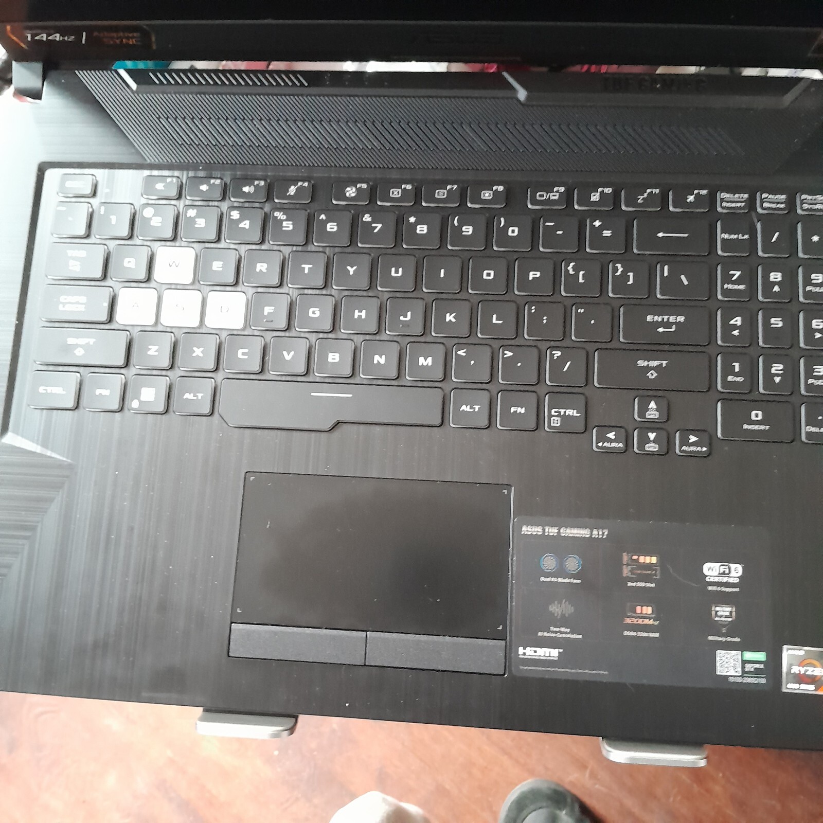 ASUS TUF Gaming A17 17.3″ (512GB SSD, AMD Ryzen 5, Win 10, 3.00 GHz, 8GB) Laptop