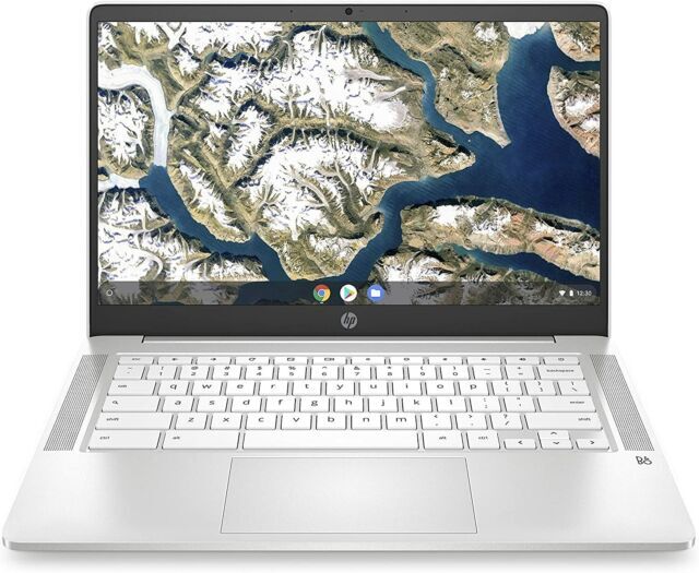 HP 14a-na0020nr 14 inch (32GB, Intel Celeron, 1.10GHz, 4GB) Chromebook – White –
