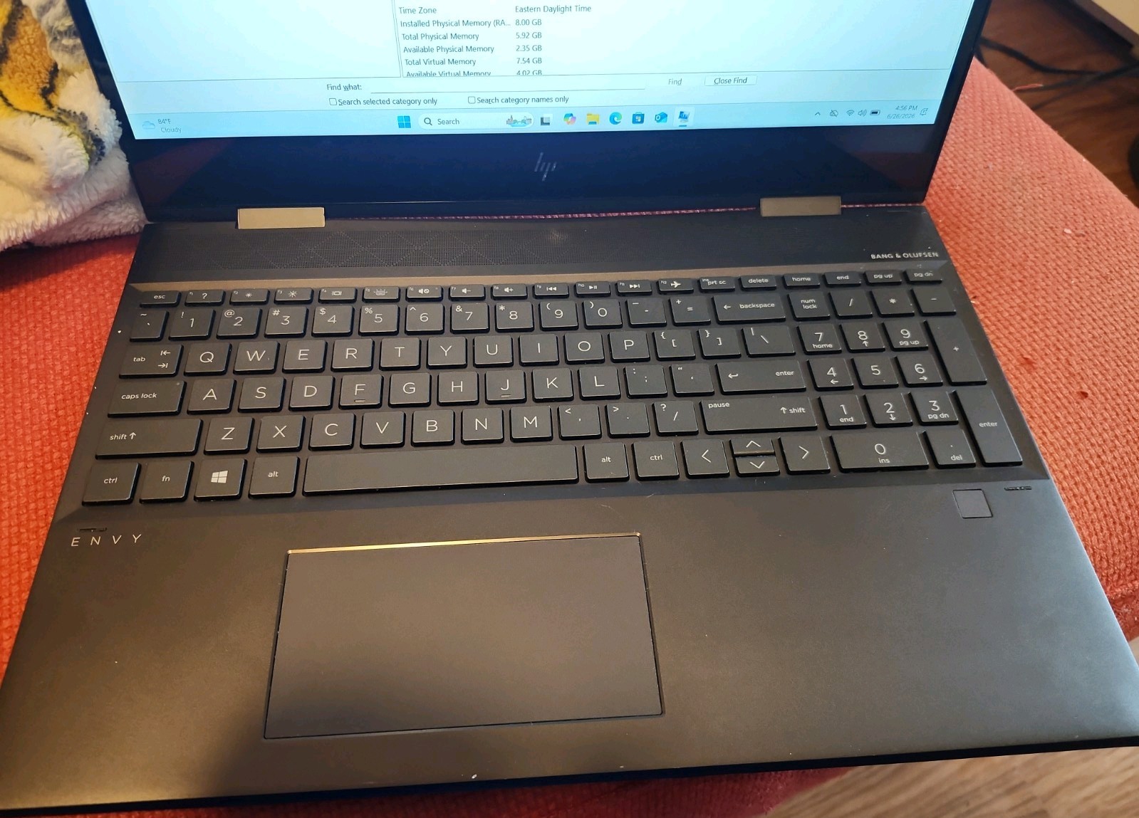 HP Envy 15.6” Laptop – AMD Ryzen 5 3500U, 8GB RAM, 256GB SSD, Windows 11 Home