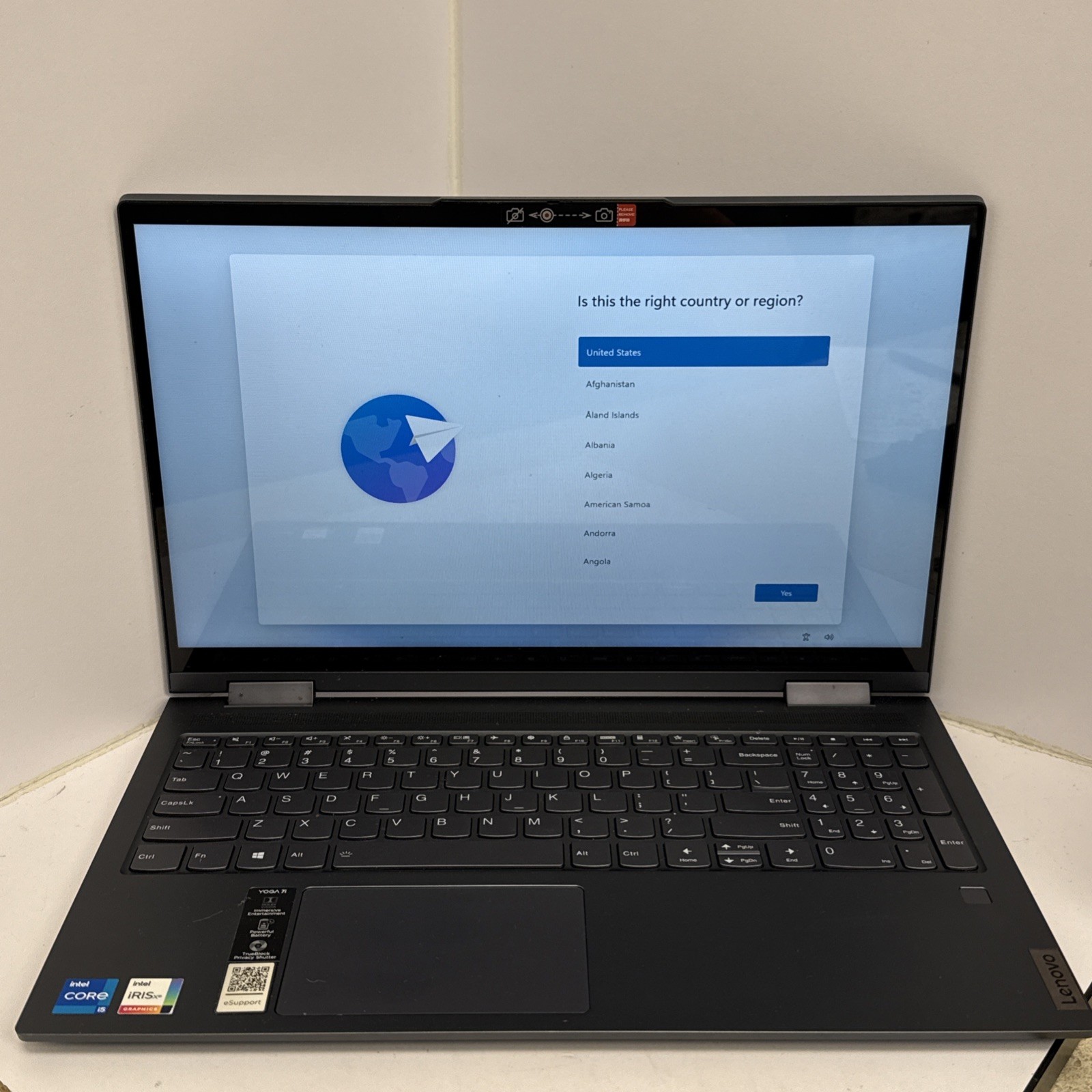 Lenovo Yoga 7 15ITL5 Touch Screen Laptop with Charger