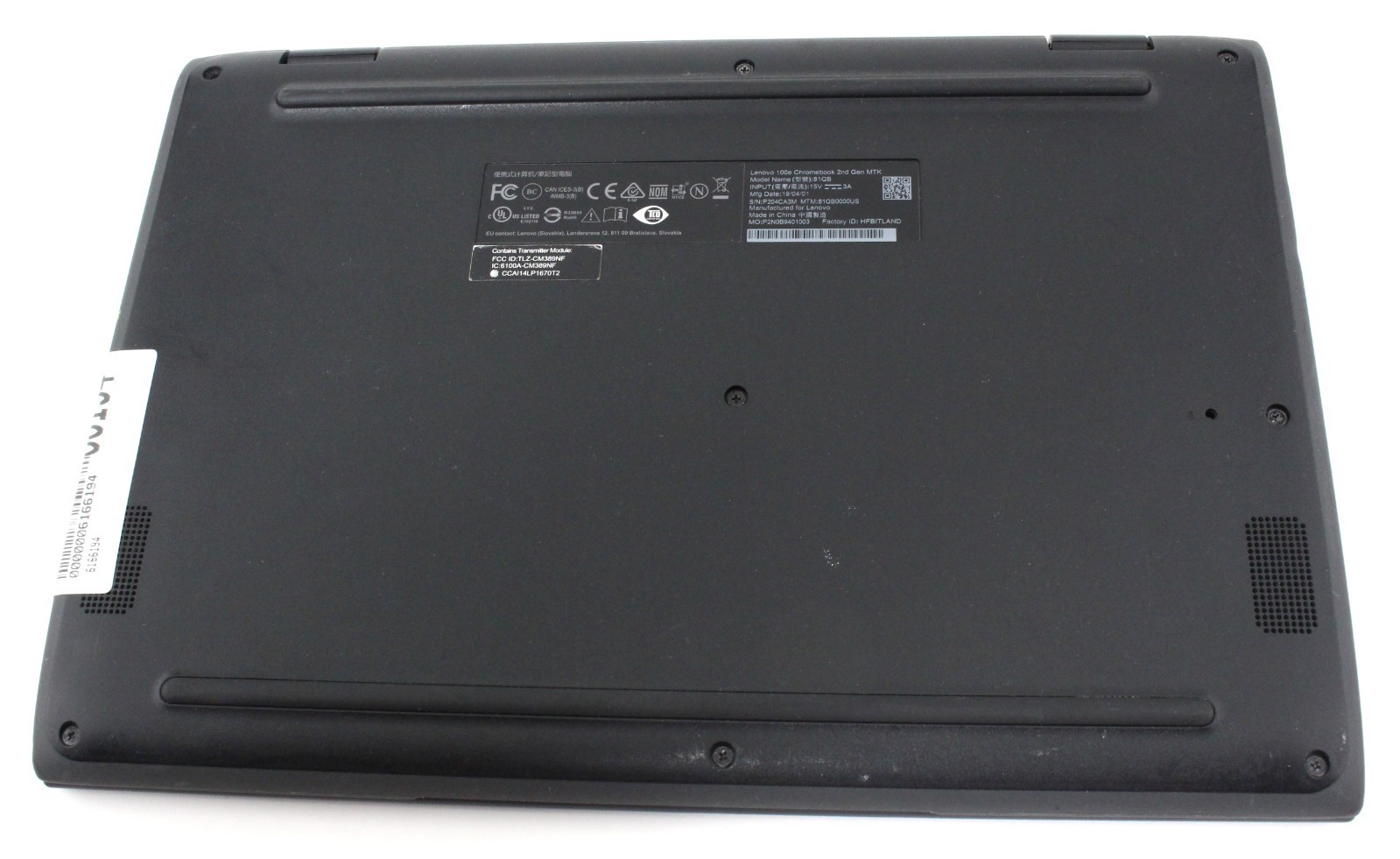 LENOVO 100e Chromebook 2nd Gen MTK 81QB 11.6″ 4GB RAM 1.7GHz 2GB eMMC; 6166194